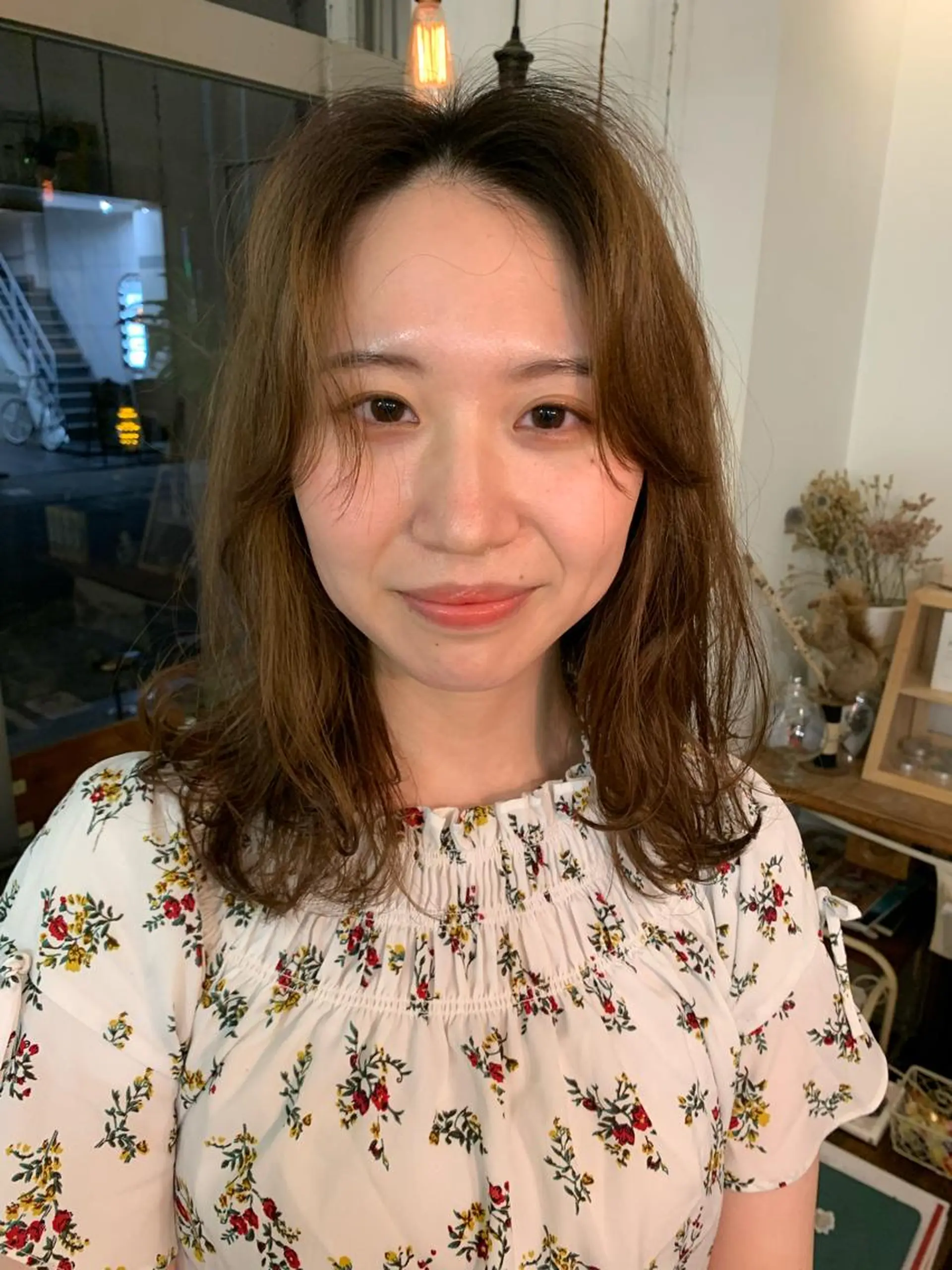 ミディアム 原田 穂真のヘアスタイル