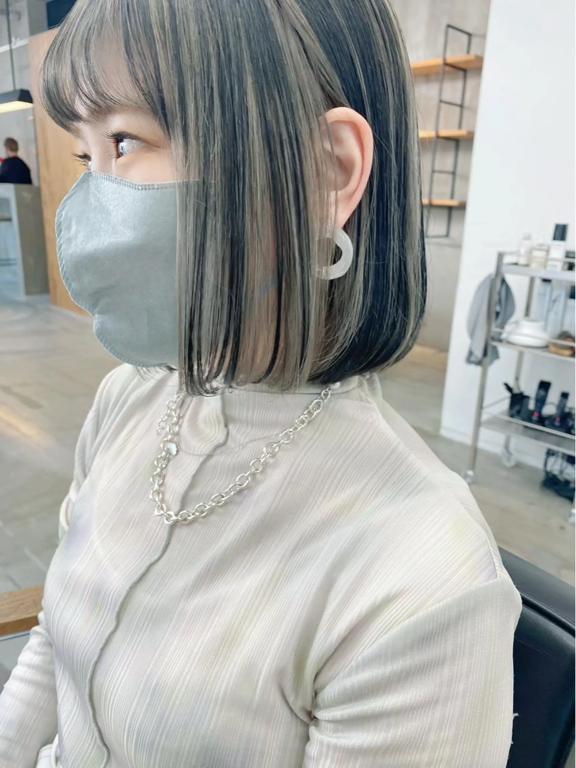 ミディアム カラー ヘアアレンジ ブリーチ son hair HIROEのヘアスタイル