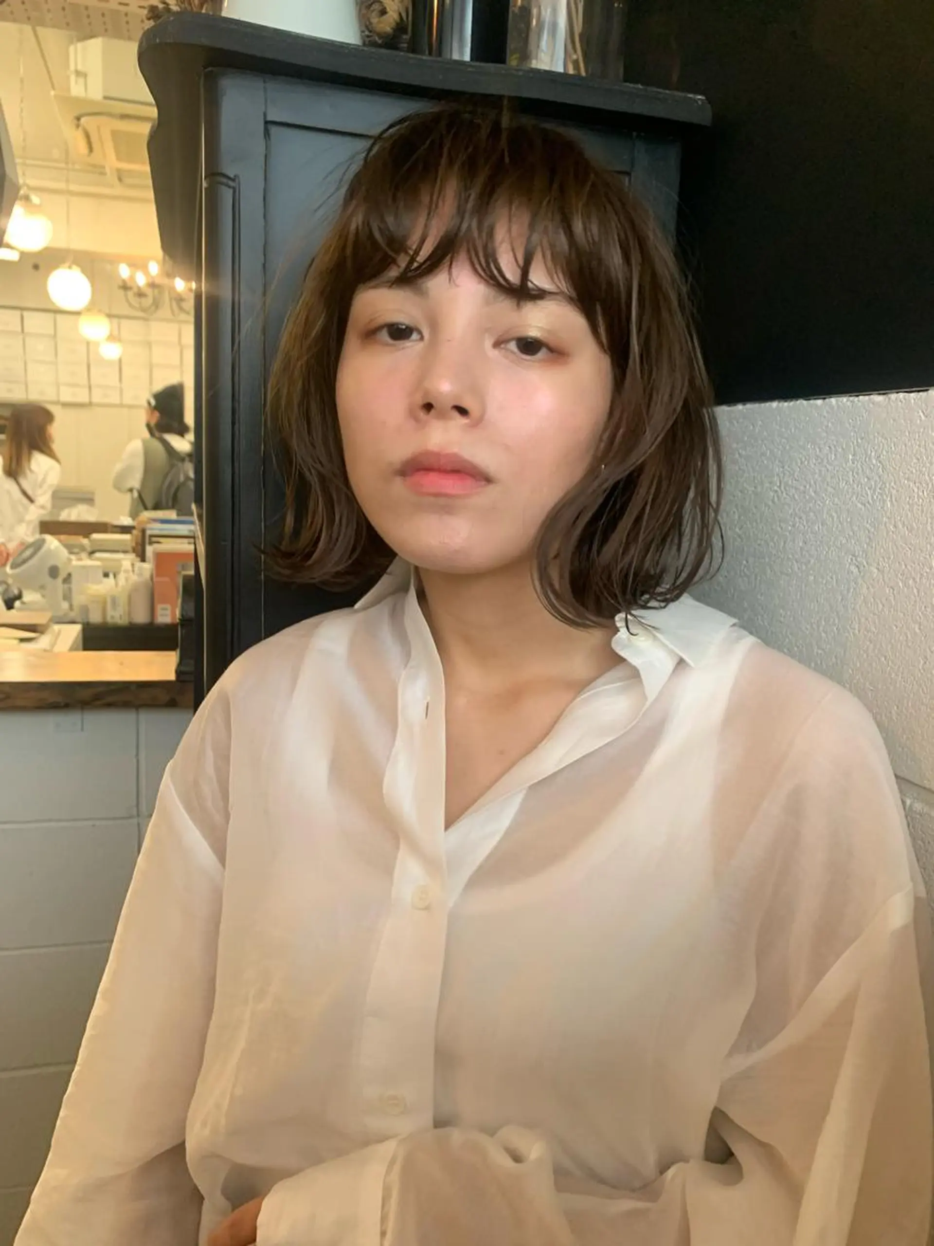 ミディアム コヤマ ナミのヘアスタイル