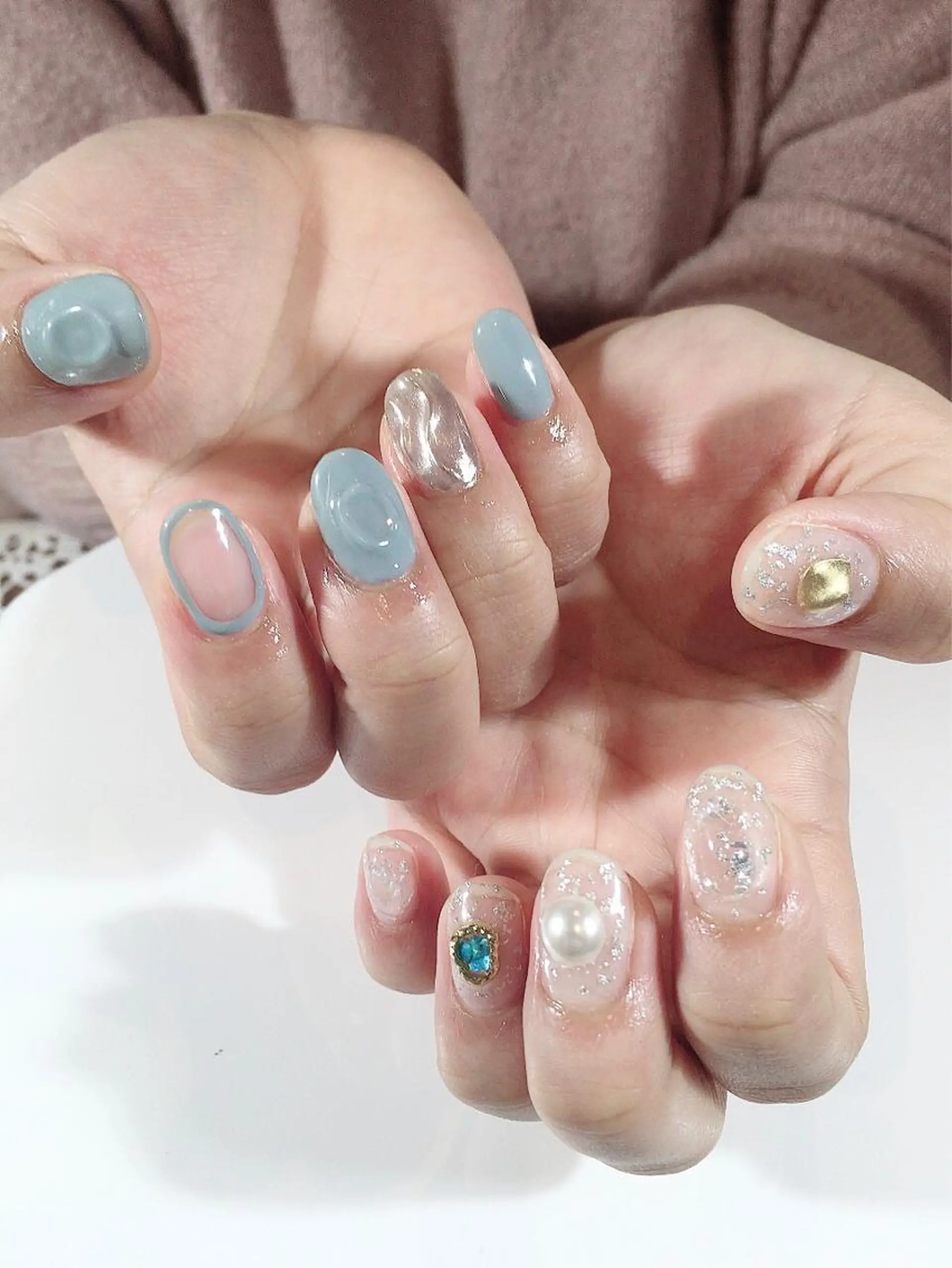 ネイル ミラーネイル 持ち込み ハンドネイル DEEP nail salonのネイルデザイン