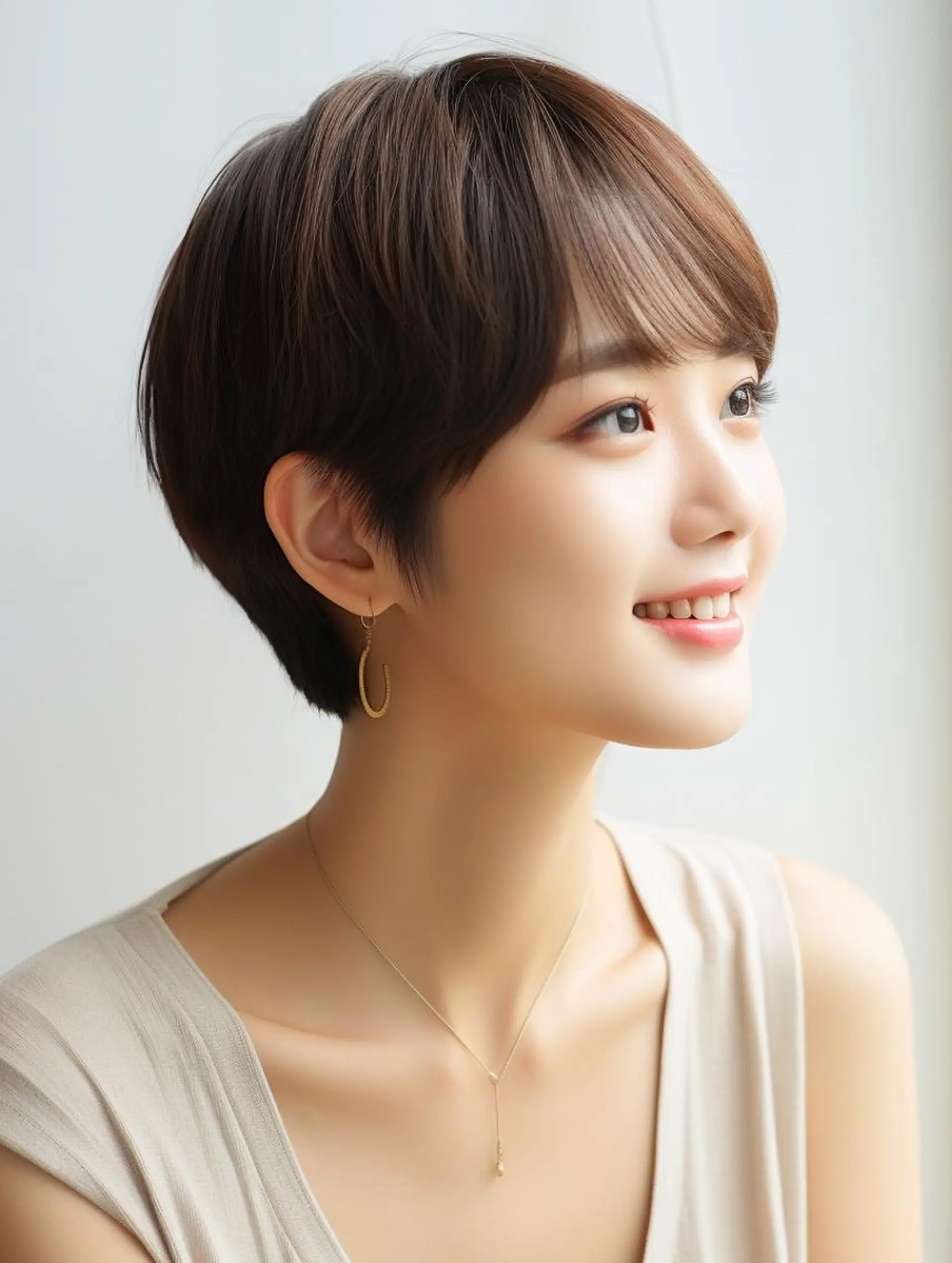 ショート カラー 表参道/さあ や/大人ナチュラルのヘアスタイル