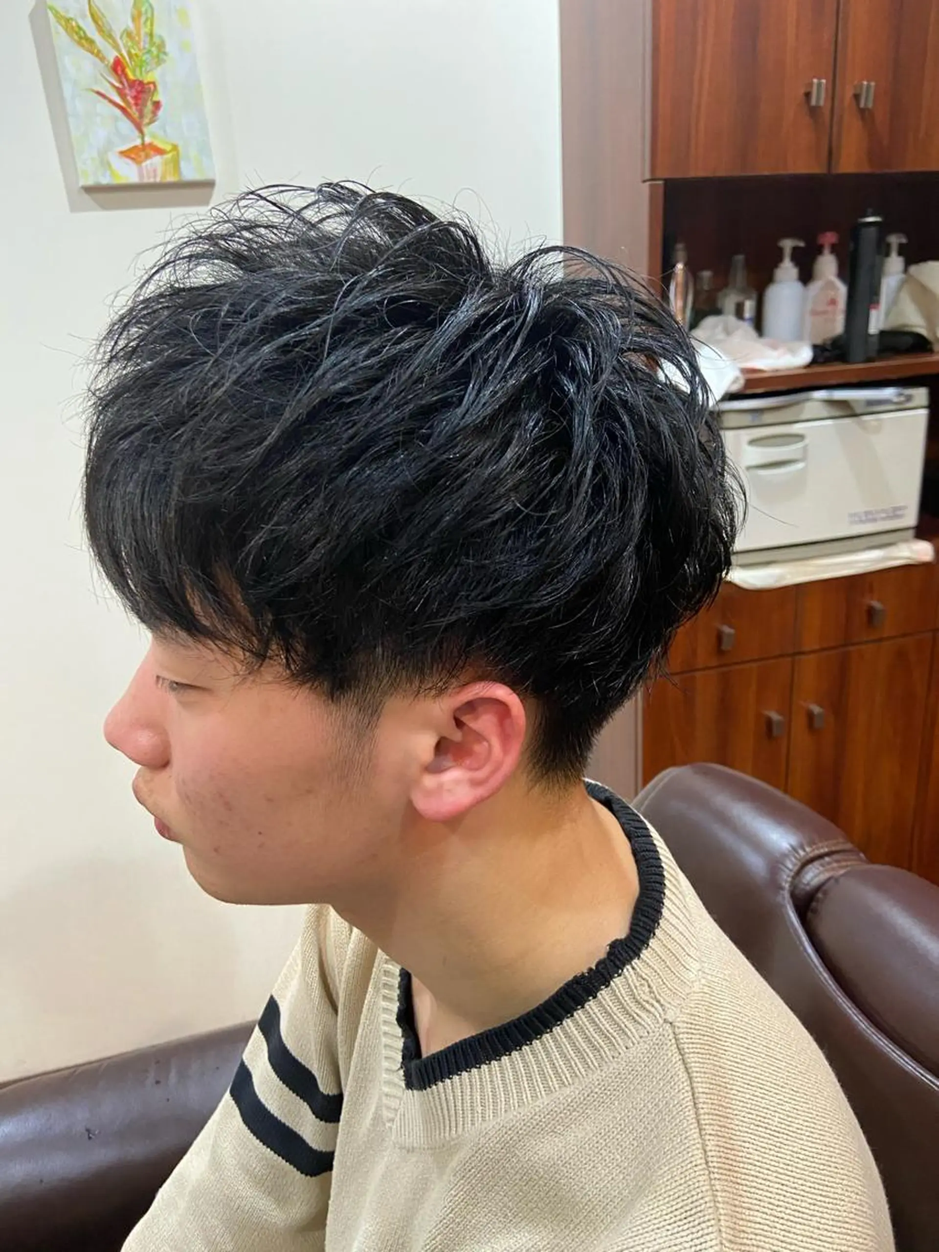 ショート カラー パーマ ヘアアレンジ メンズ 💈メンズ特化 副店長松浦一聖💈のヘアスタイル