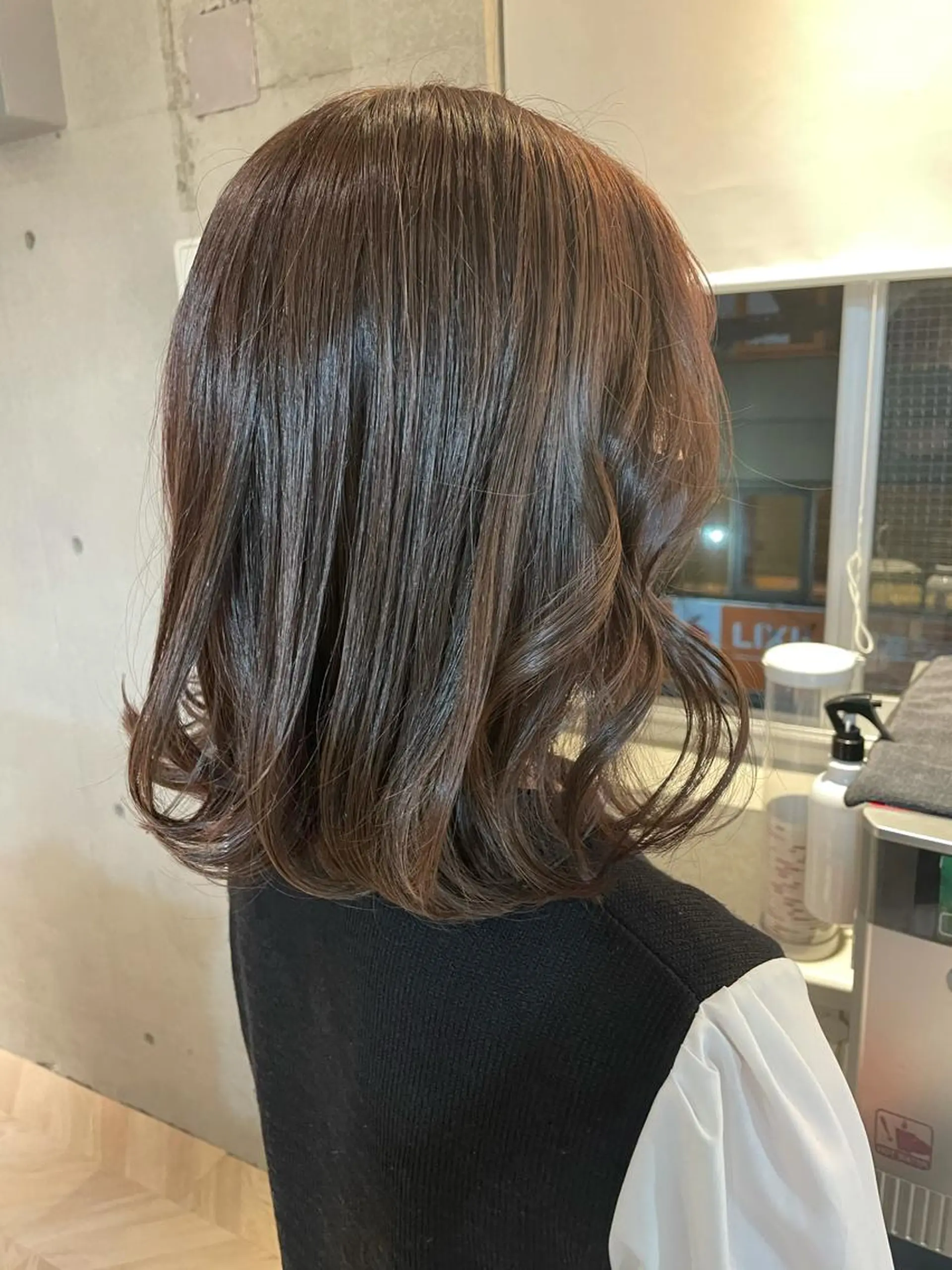 ミディアム カラー 透明感カラー しのはら まどかのヘアスタイル