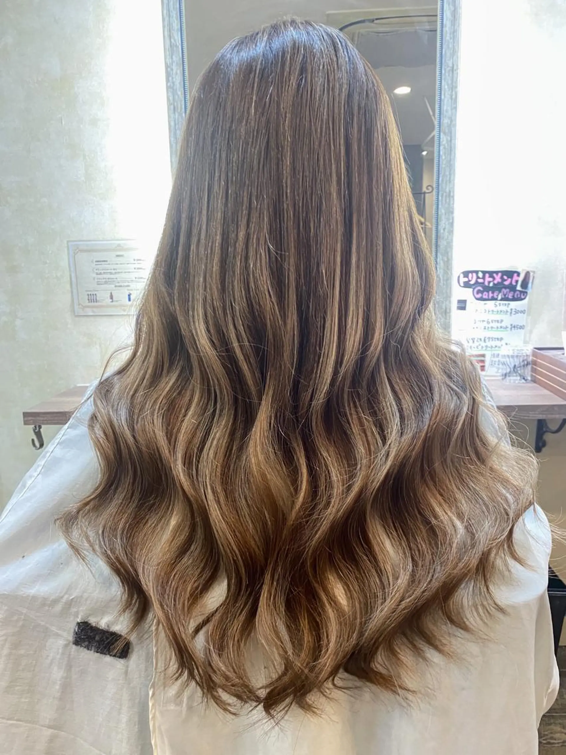 ロング ヘアアレンジ シールエクステ エクステ ハイライト カット エクステ 田井中 悠紀のヘアスタイル