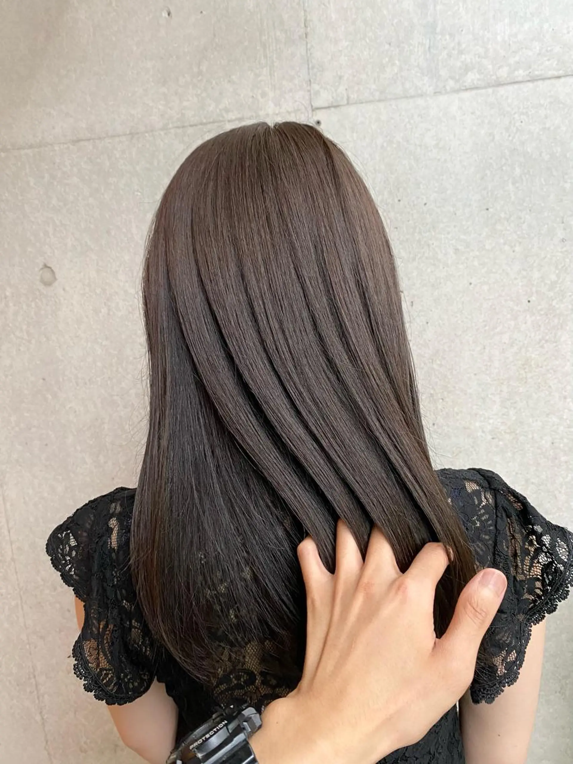 ミディアム カラー モテ前髪 タゴメ シンヤのヘアスタイル
