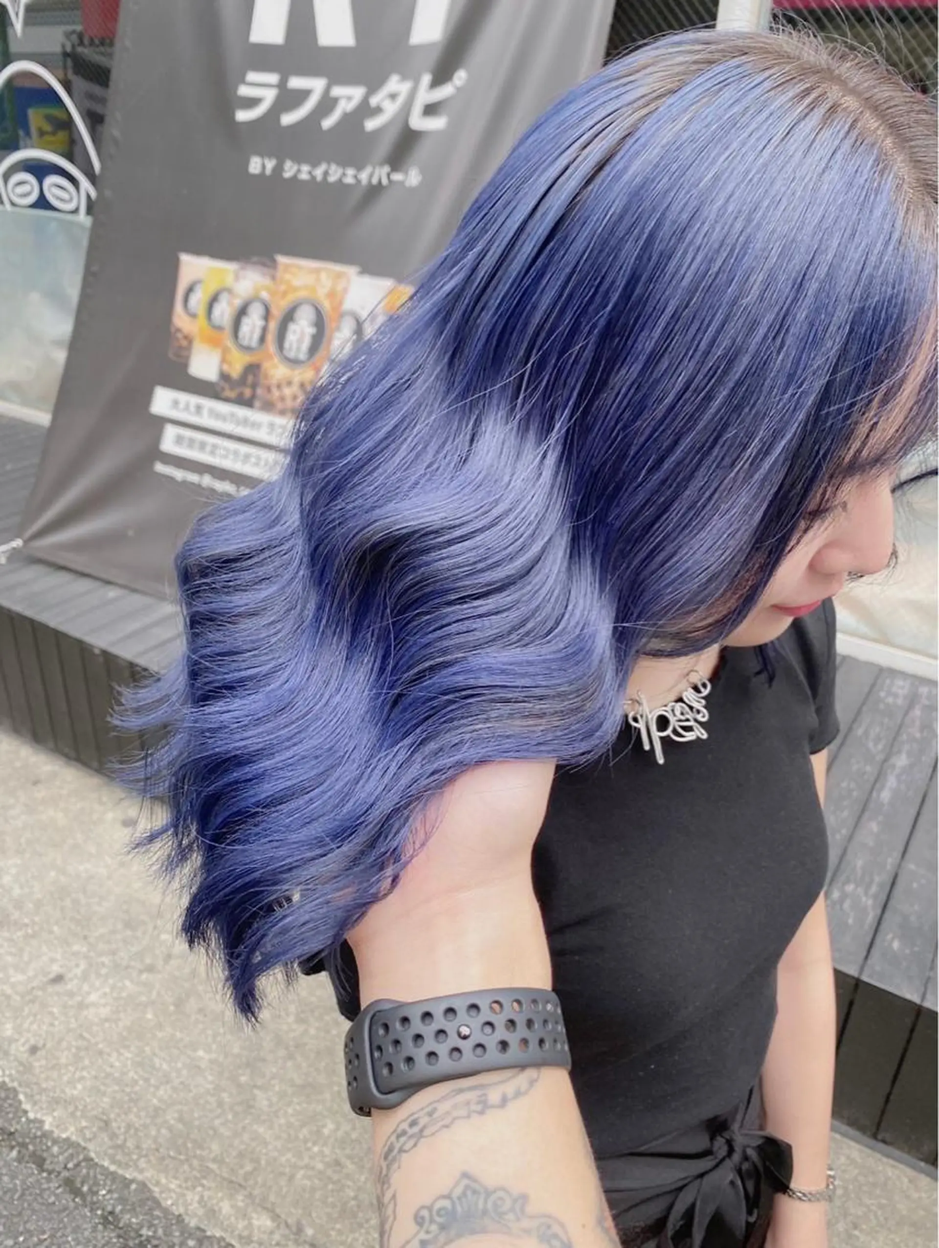 ロング ヘアアレンジ パープルカラー ❄️💛エクステ ブリーチ❄️yukiのヘアスタイル