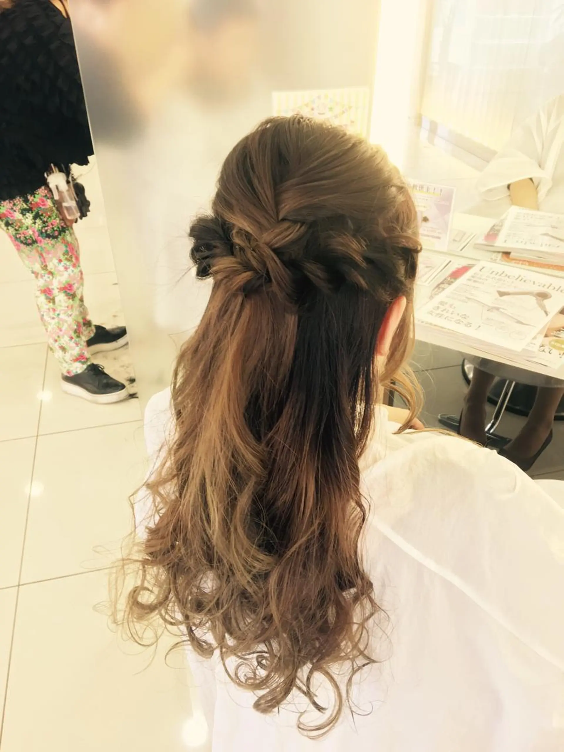 ロング ヘアアレンジ 結婚式・ブライダル デート 広がり、まとまらない お悩み改善/ 中田のヘアスタイル