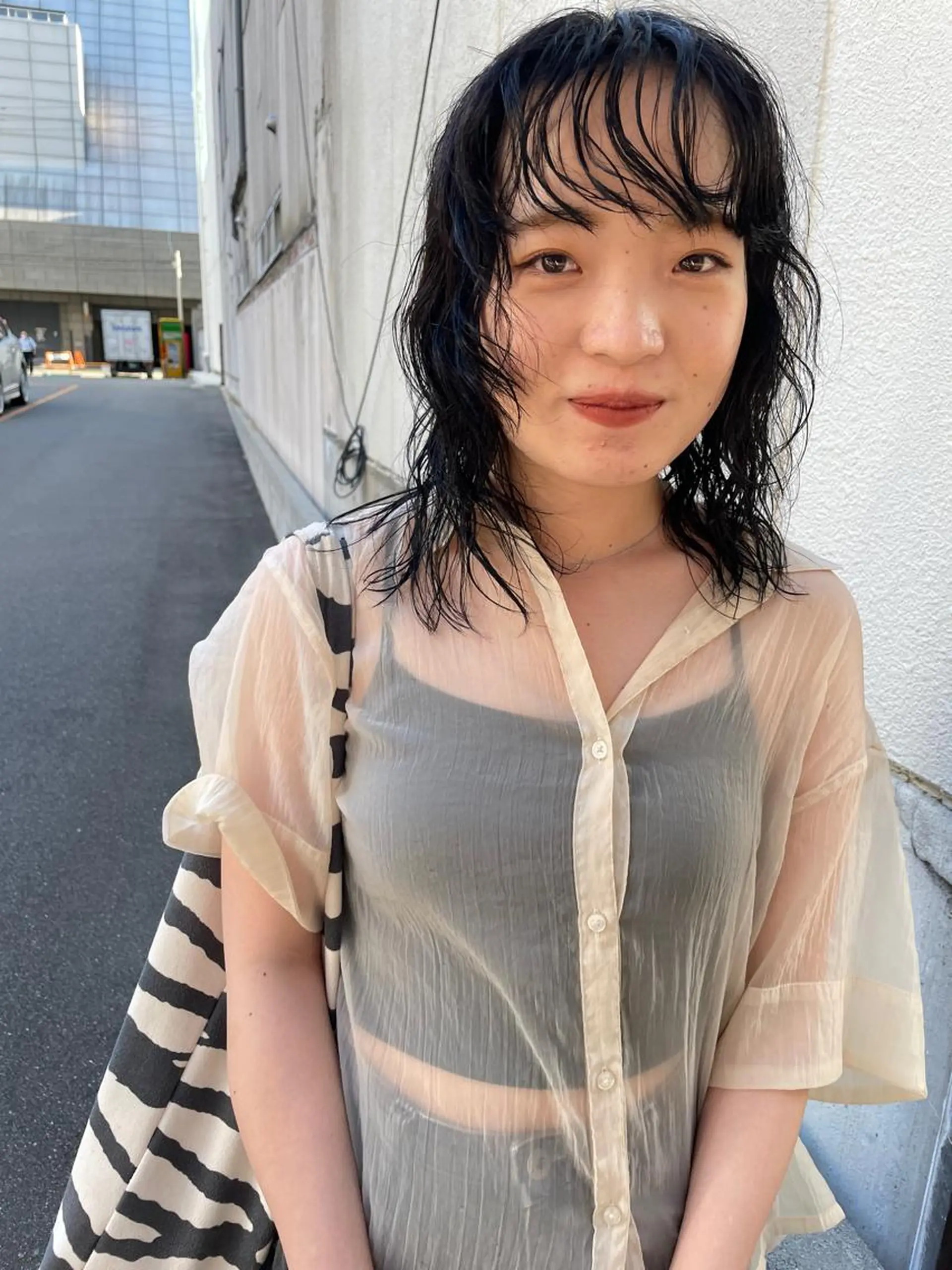 セミロング セミロングパーマ カット パーマ トリートメント さの あやねのヘアスタイル