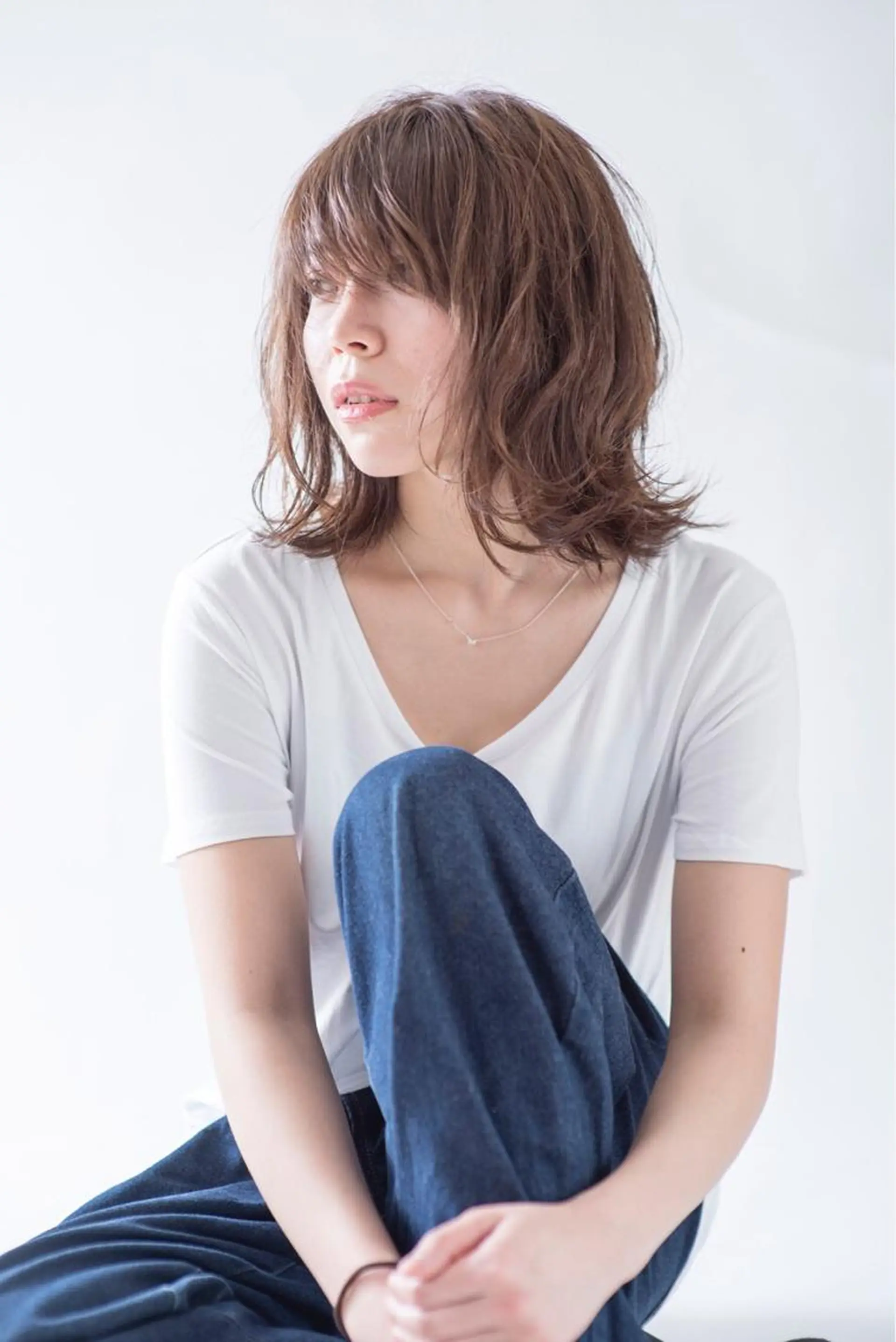 ミディアム 外ハネヘア ROOM所属・髪質改善・縮毛矯正/ 下村陽平のヘアスタイル