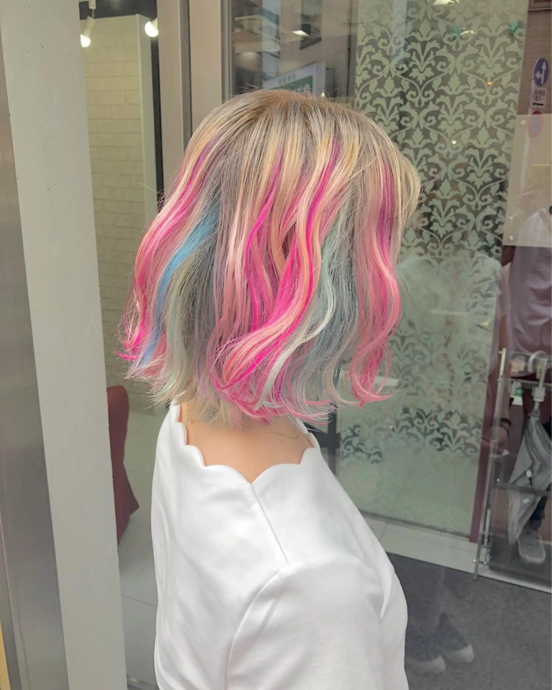 ミディアム カラー ユニコーンカラー トップスタイリスト 小澤純一のヘアスタイル