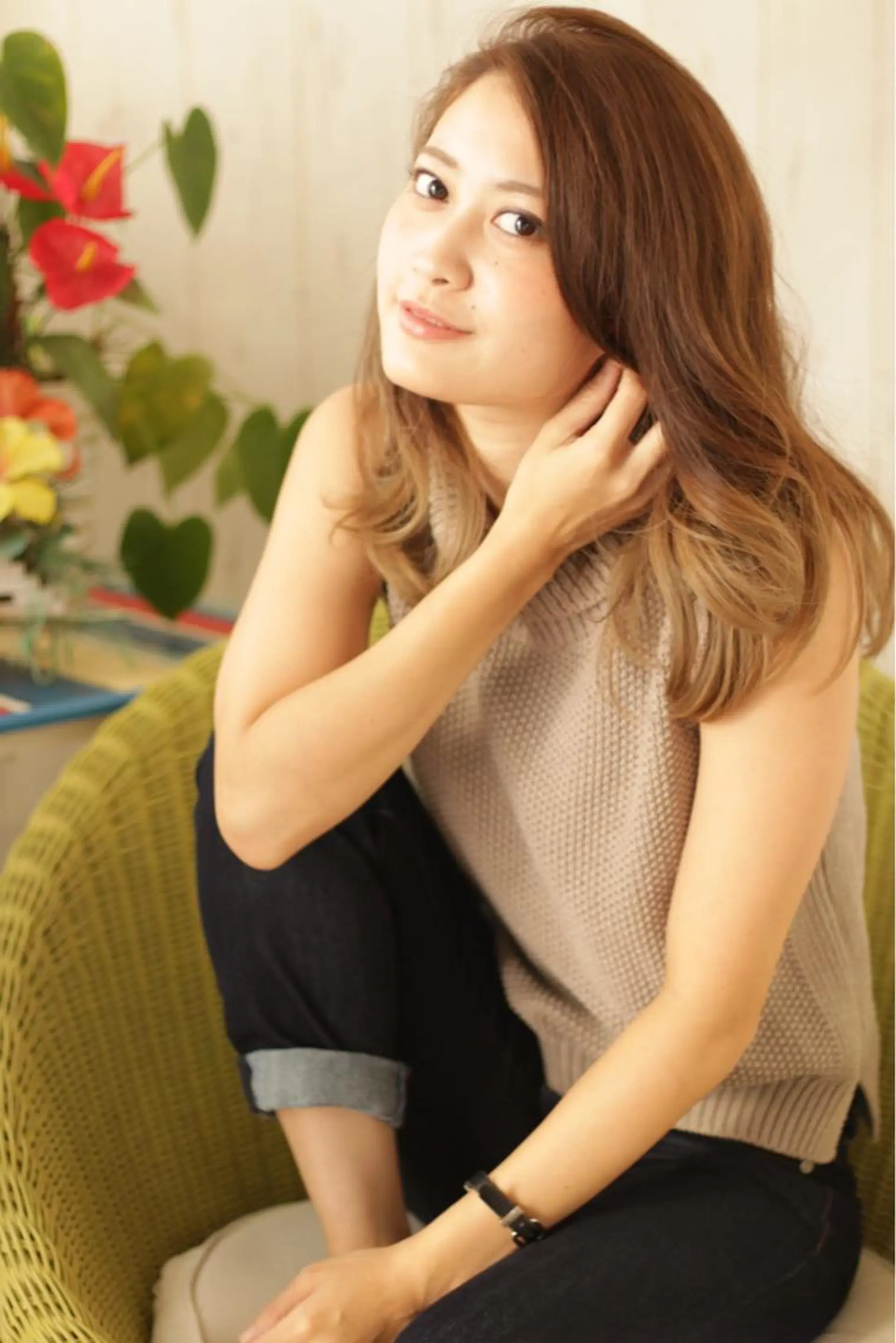 ミディアム Saffyハリウッド トリートメント◎のヘアスタイル