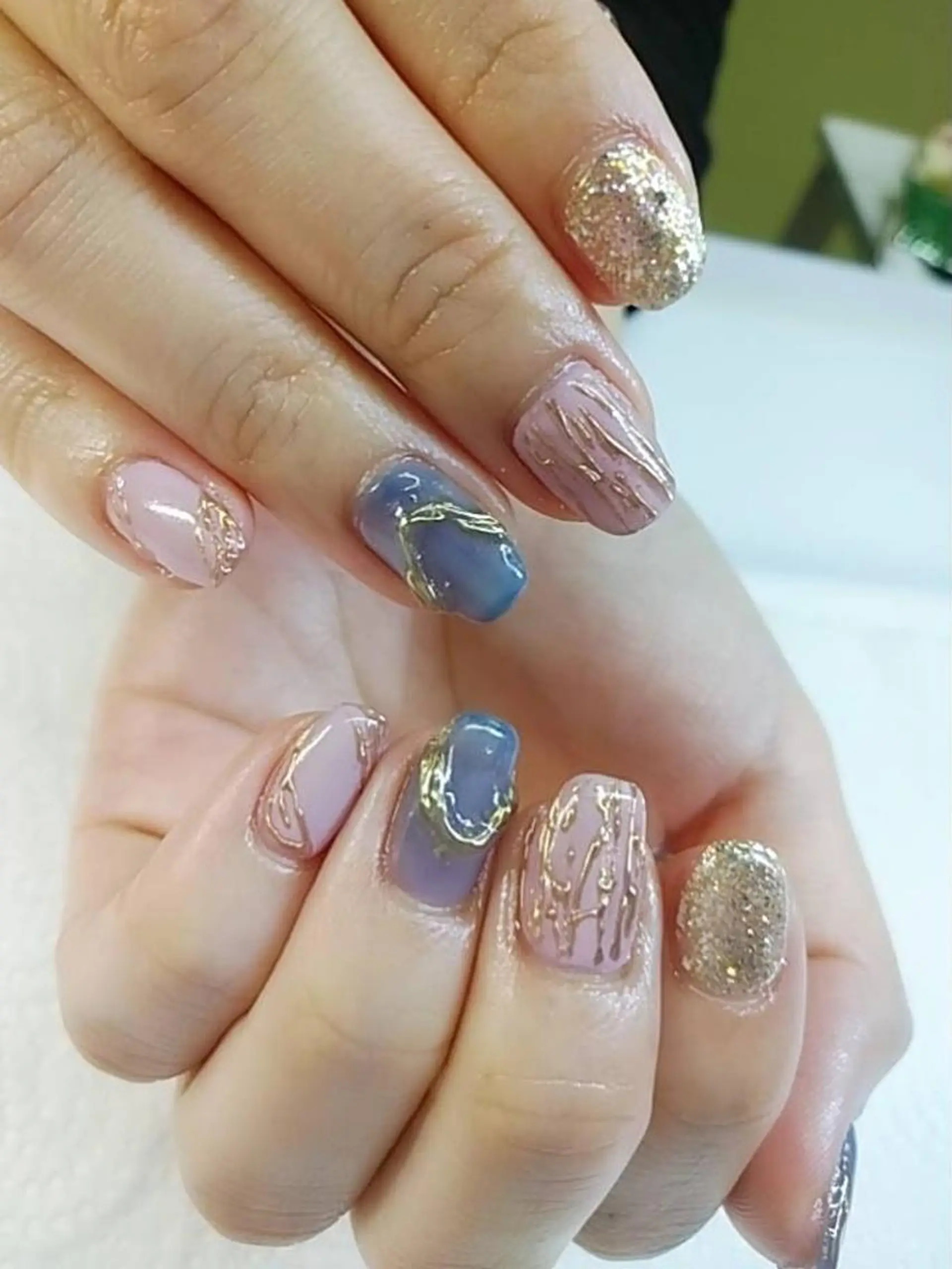 ネイル ミラーネイル 持ち込み プライベートサロン Rosy Lilyのネイルデザイン