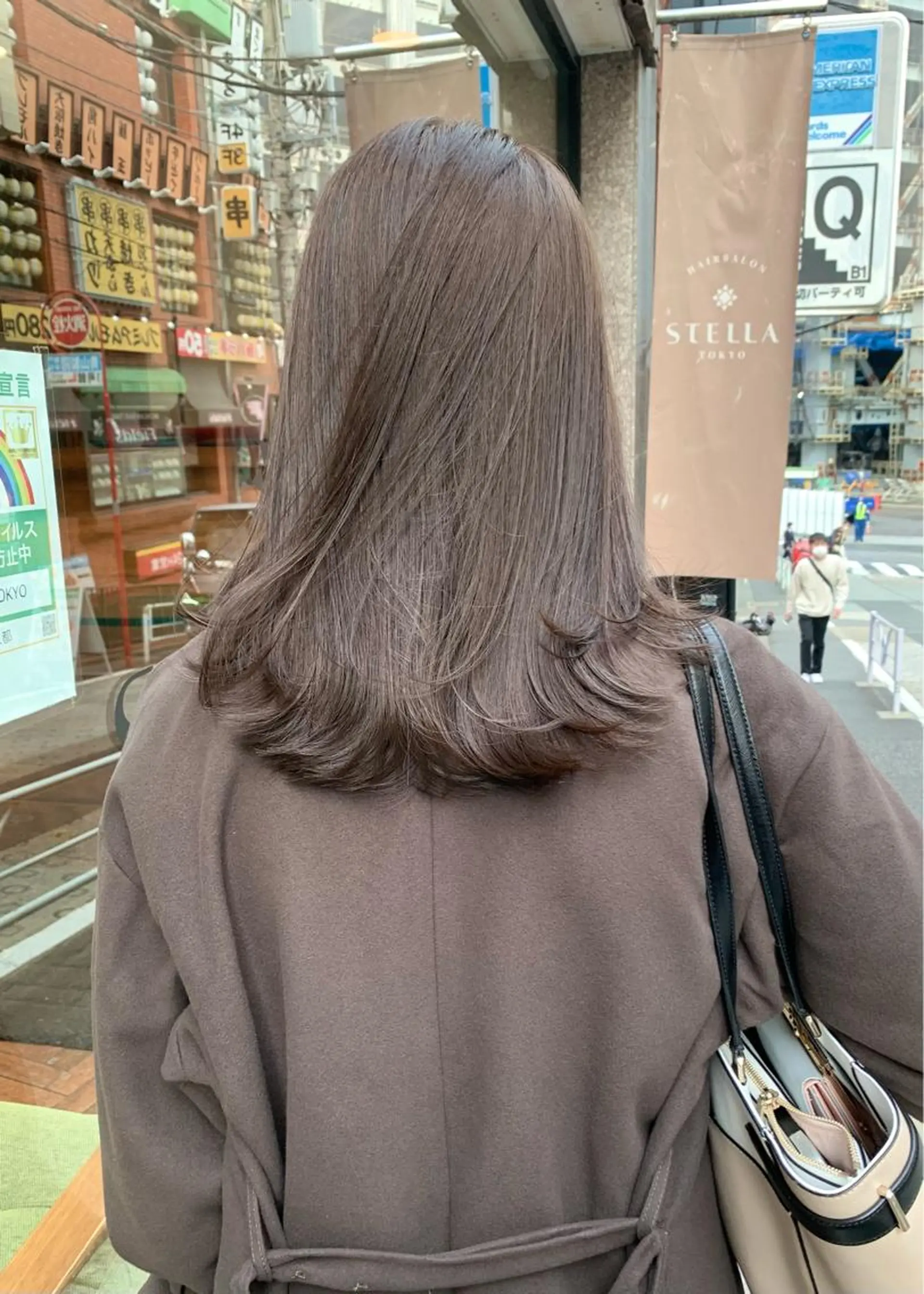 ミディアム カラー ベージュカラー ブラウンカラー ブラウンベージュ ヘアカラー トリートメント 矢野 晃平のヘアスタイル