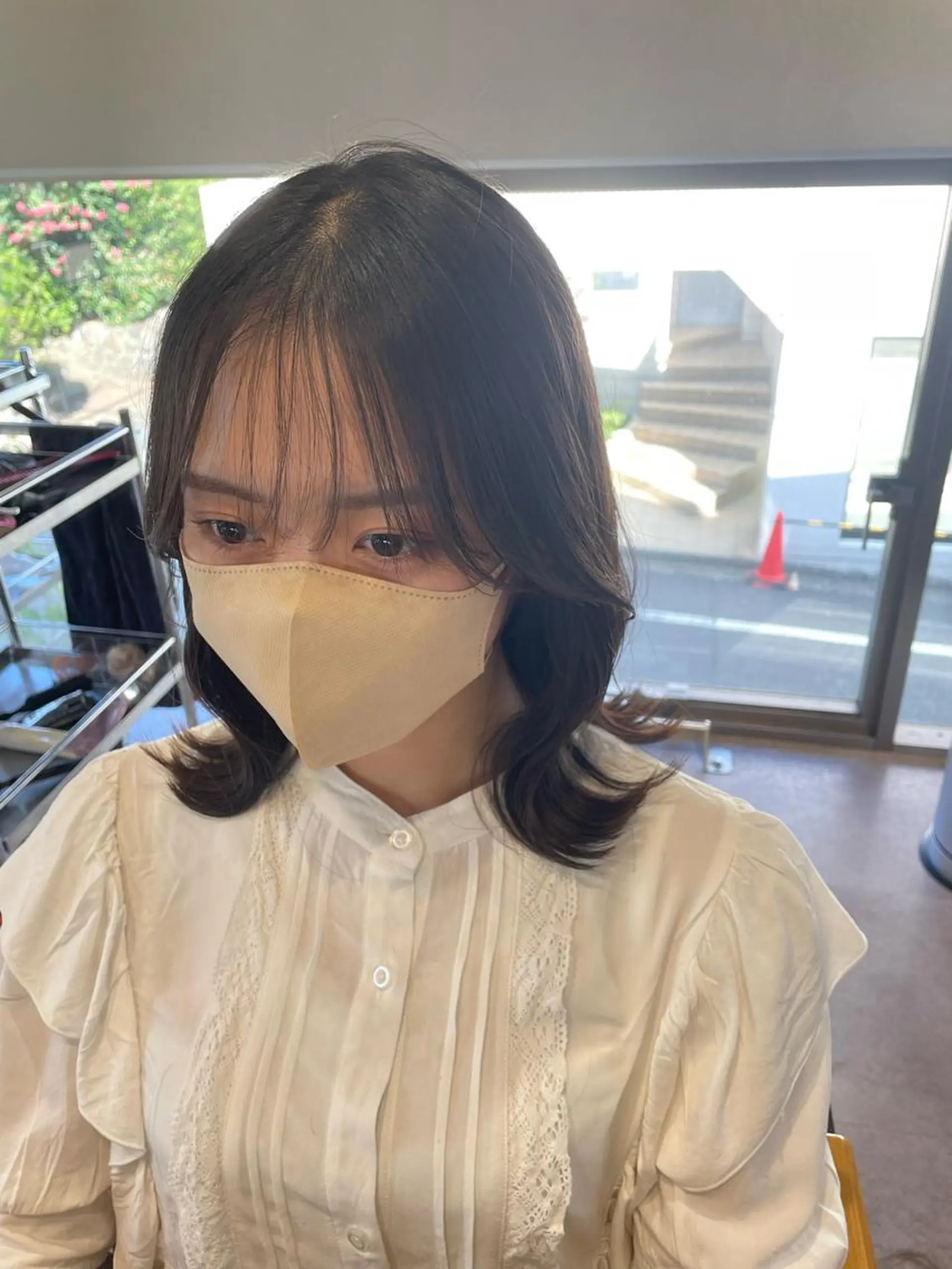 ミディアム カラー 韓国風ヘア サイドバング カット トリートメント 韓国風/オシャレ /縮毛矯正/滝口琴未のヘアスタイル