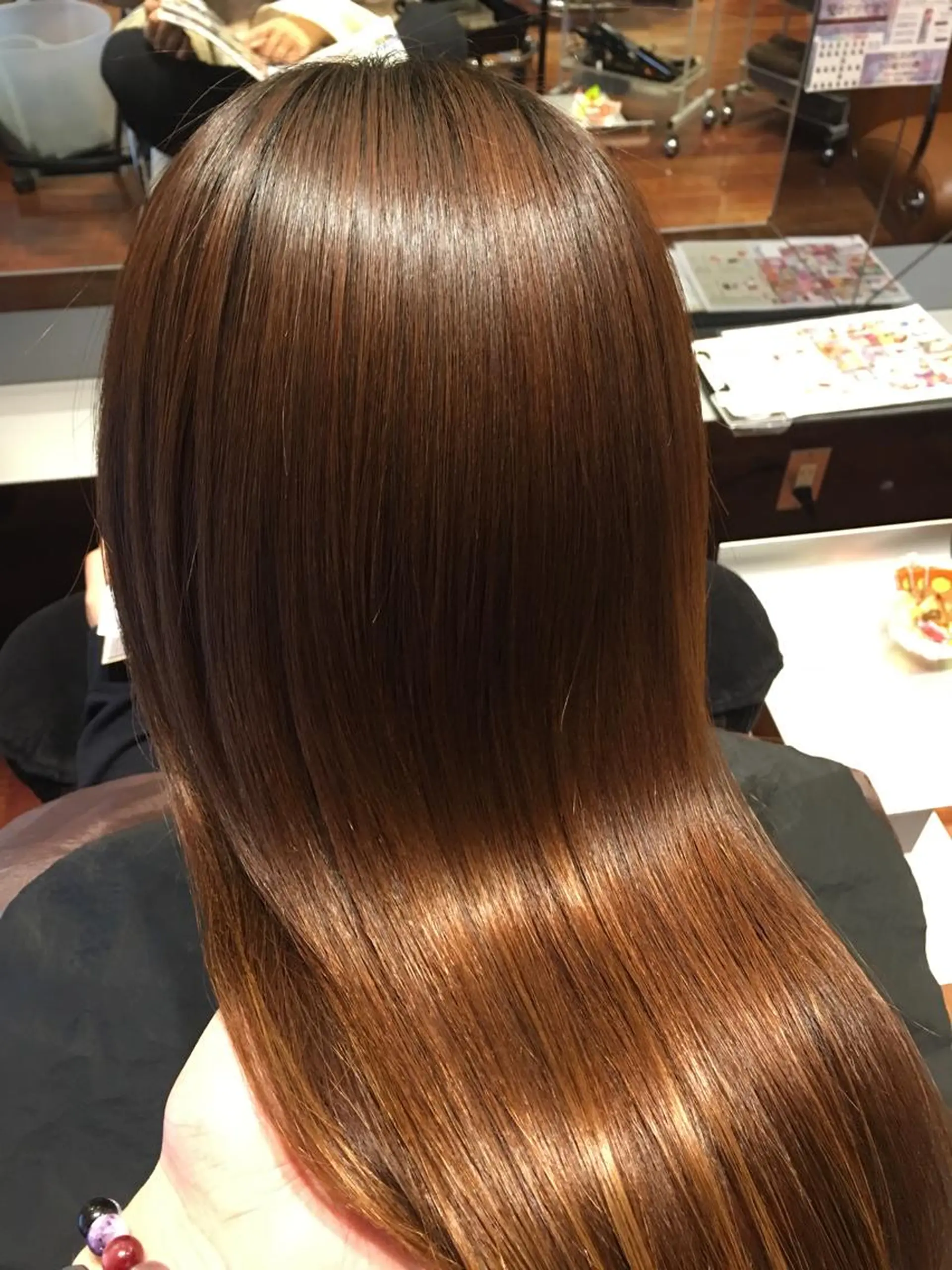 セミロング パーマ セミロングパーマ ストレートパーマ 上原 聡良(akira)のヘアスタイル