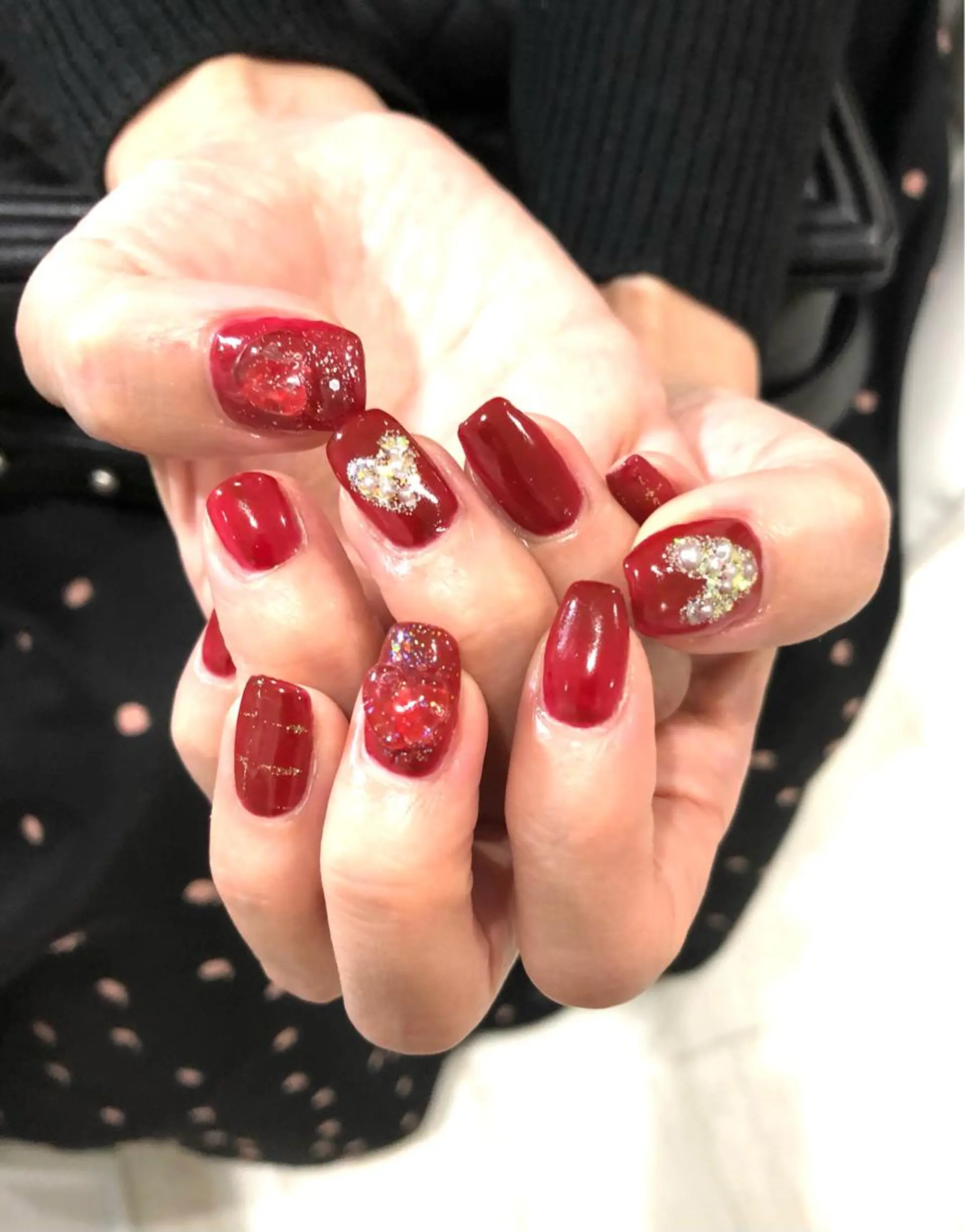 ネイル ニュアンスネイル ツイードネイル 冬ネイル クリスマス H3 hitoのネイルデザイン