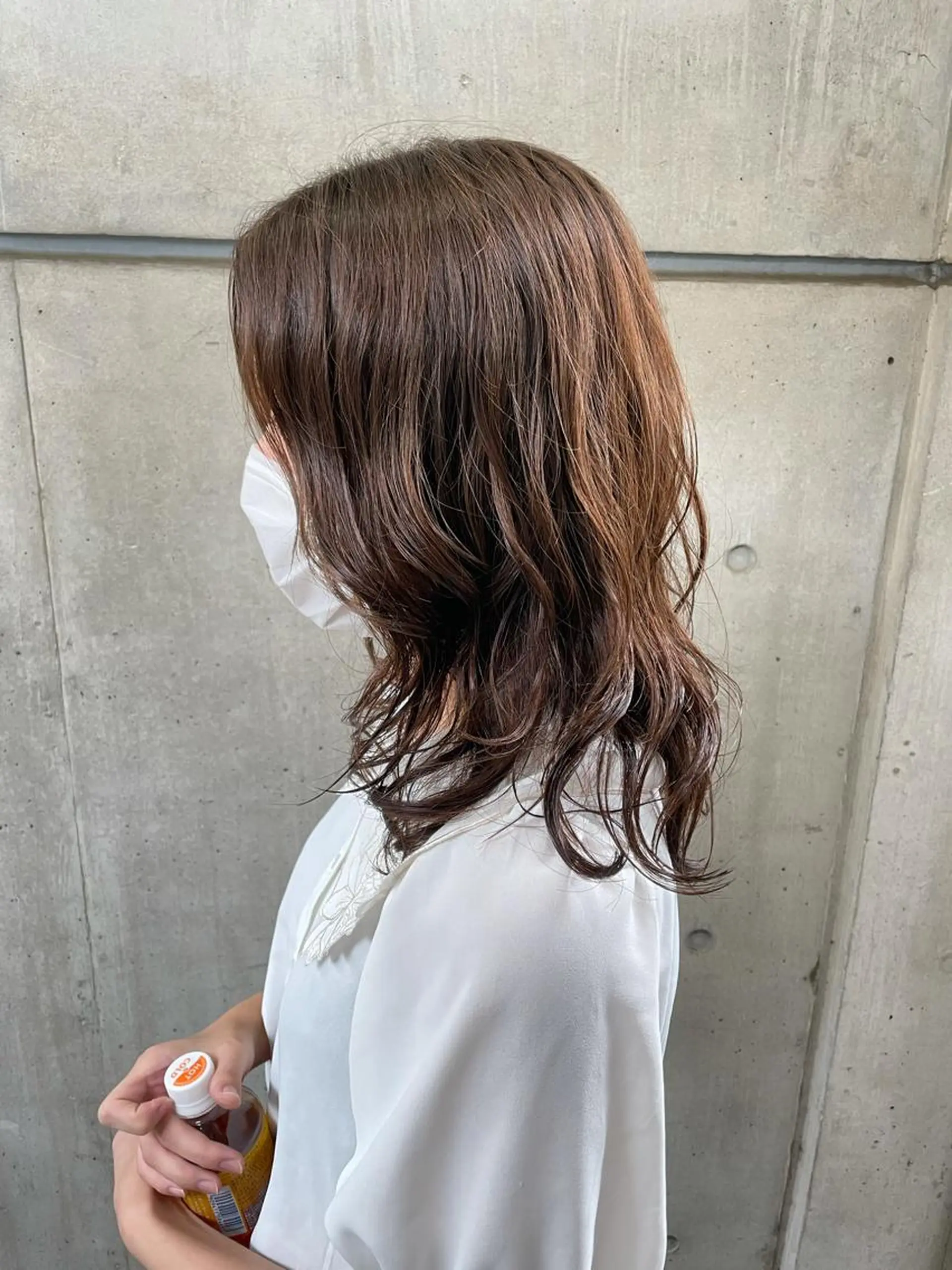 ミディアム パーマ ミディアムパーマ ボブ くせ毛 ハイライト ウルフカット 銀座No.1髪質改善 縮毛矯正/本木のヘアスタイル