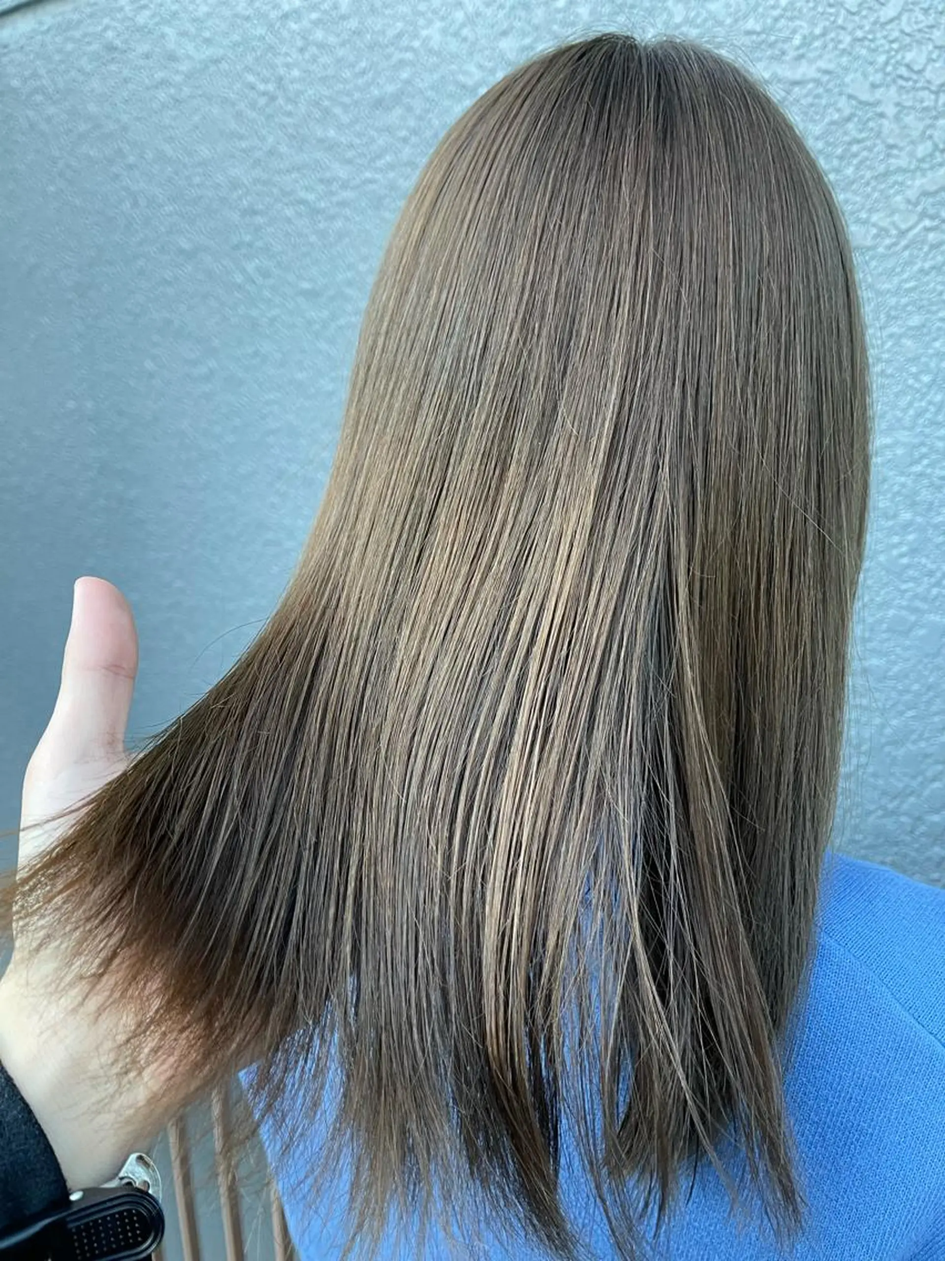 セミロング ヘアカラー トリートメント ヘアセット 髪質改善×縮毛矯正 saLyu川島のヘアスタイル