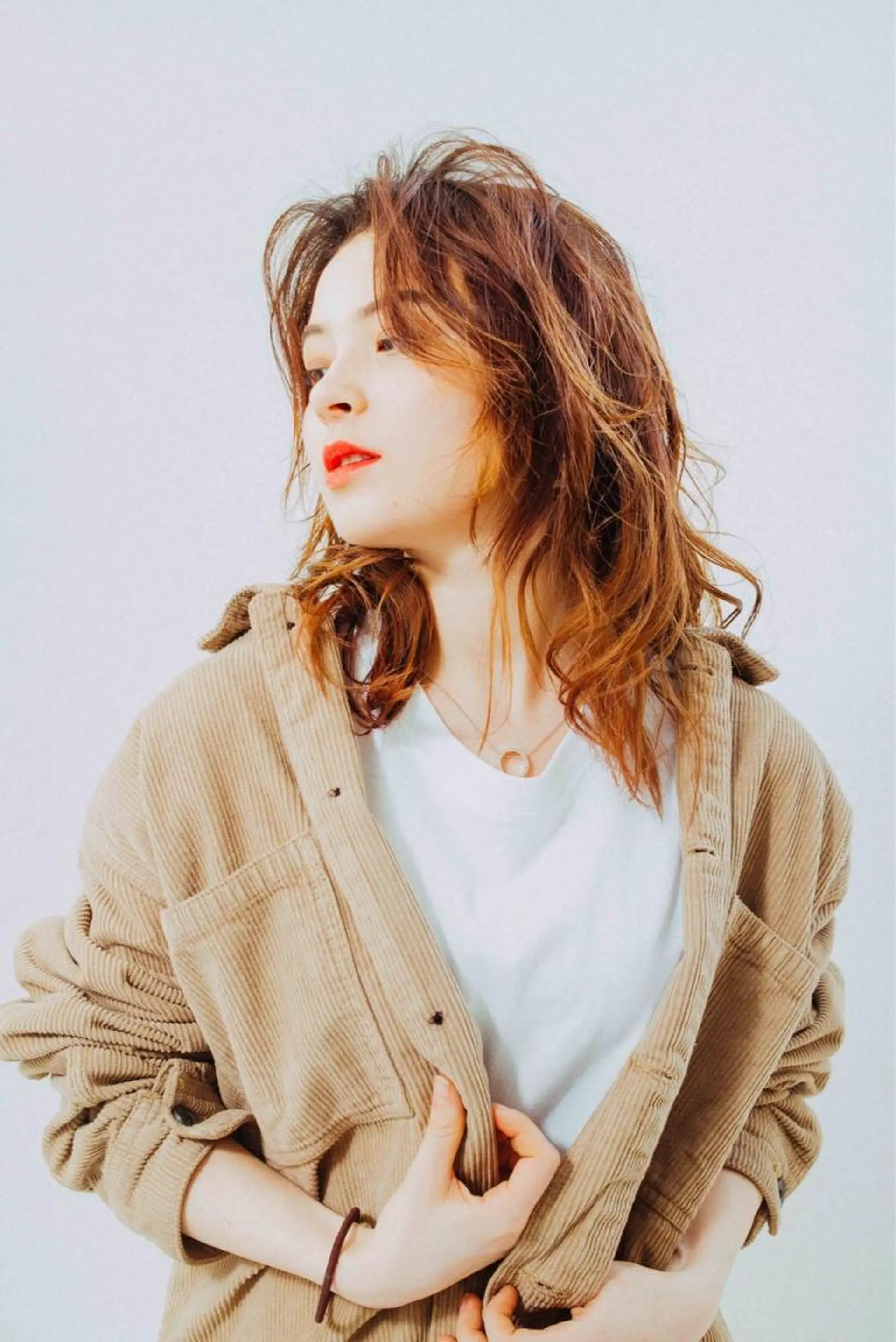 ミディアム カラー パーマ ヘアアレンジ メンズ キッズ ネイル マツエク・マツパ メンズウルフカット アディクシーカラー 透明感カラー ボブ ウルフカット 藤井 仁紀のヘアスタイル