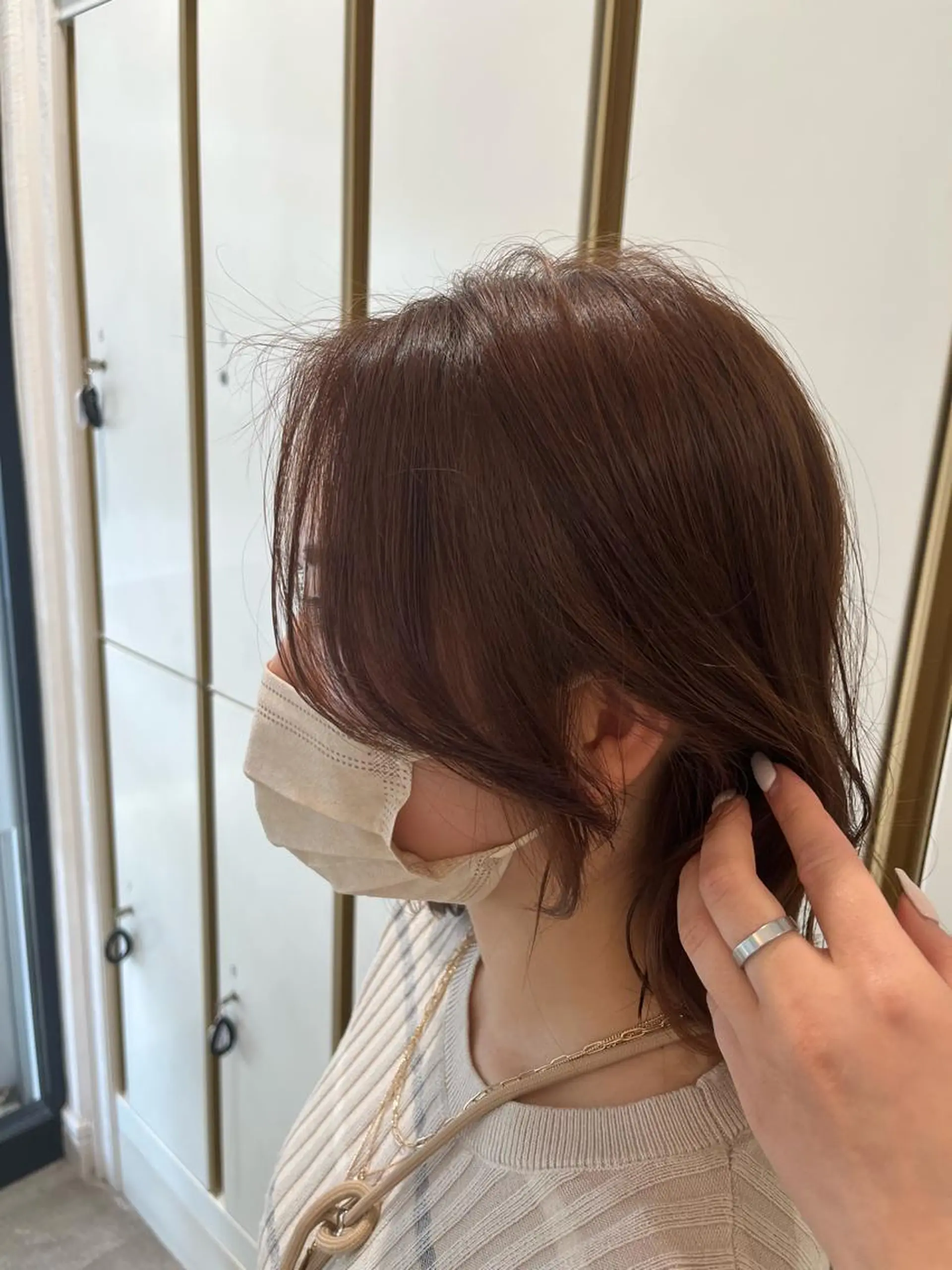 ミディアム カット バレイヤージュ/ヘア アレンジ/shionのヘアスタイル