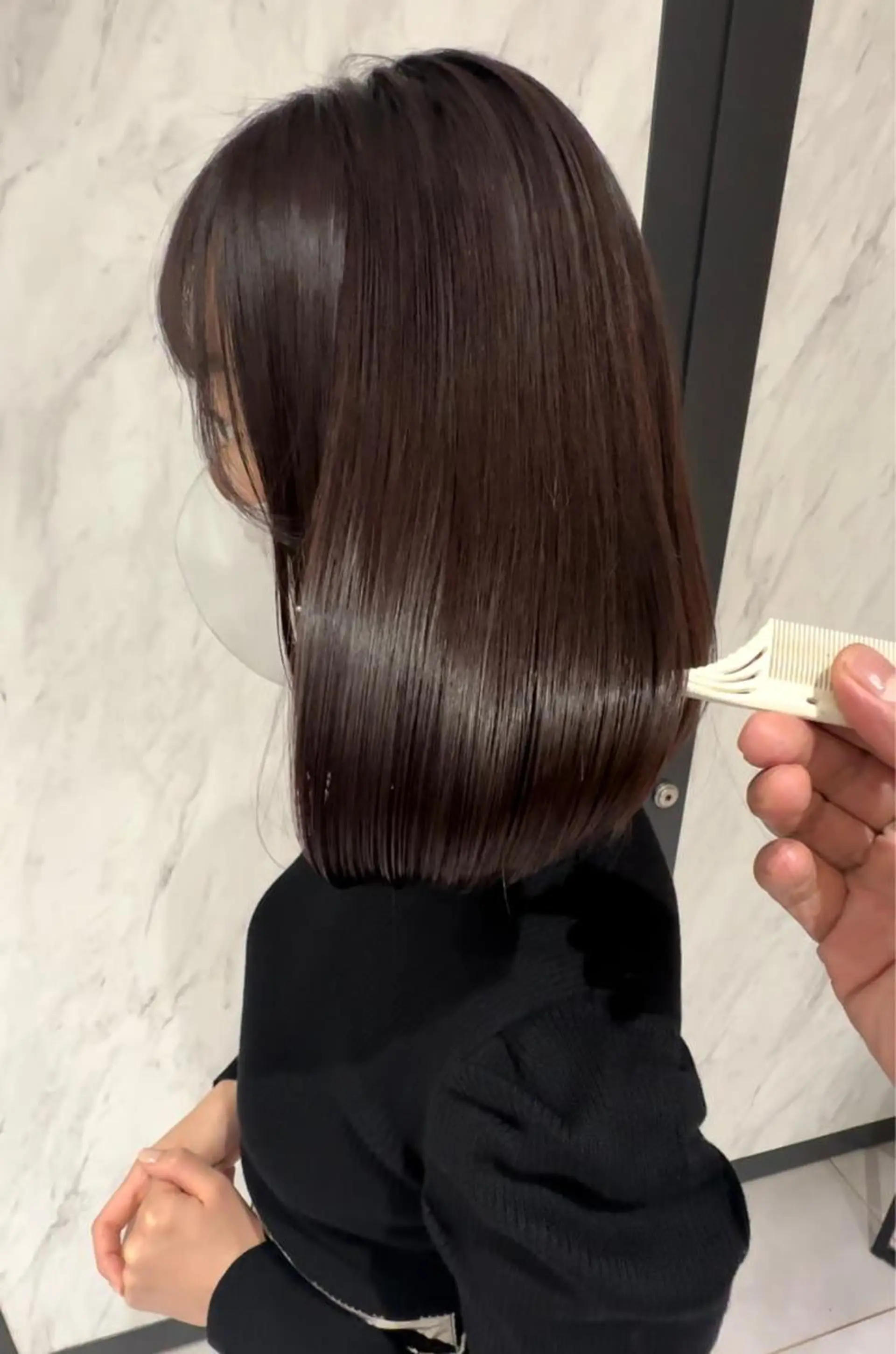 セミロング トリートメント カット ヘアカラー トリートメント 髪質改善/縮毛矯正 /naokiのヘアスタイル