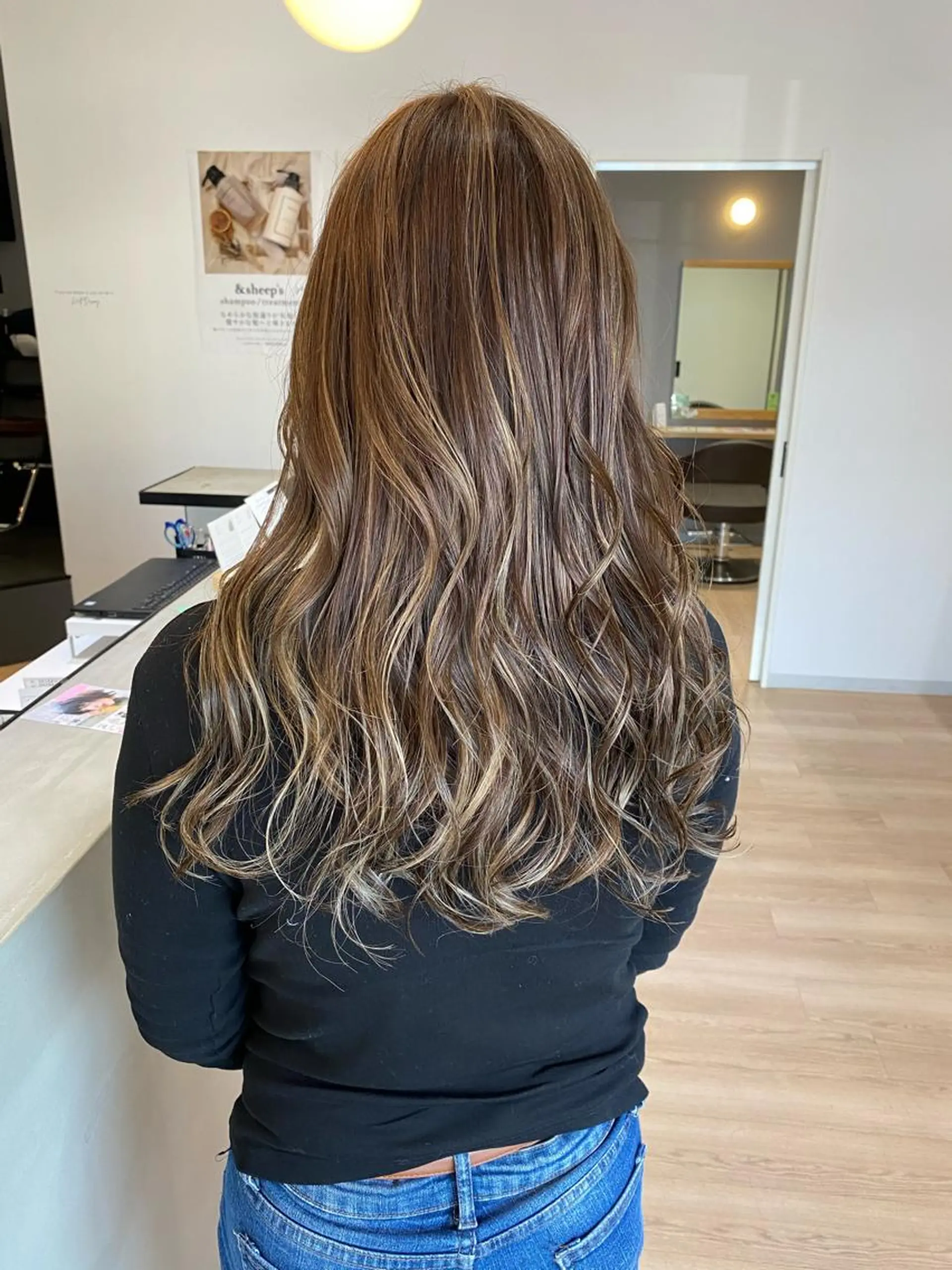 セミロング カラー カット ヘアカラー トリートメント 鍵谷 公宏のヘアスタイル