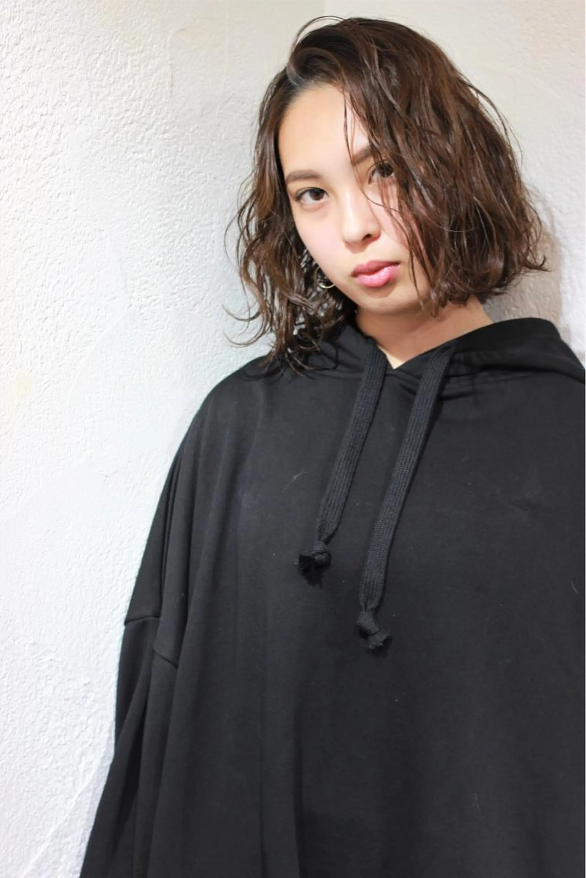 ショート 切りっぱなしボブ アッシュ ボブ カット トリートメント 所渉/韓国レイヤー /ウルフカットのヘアスタイル