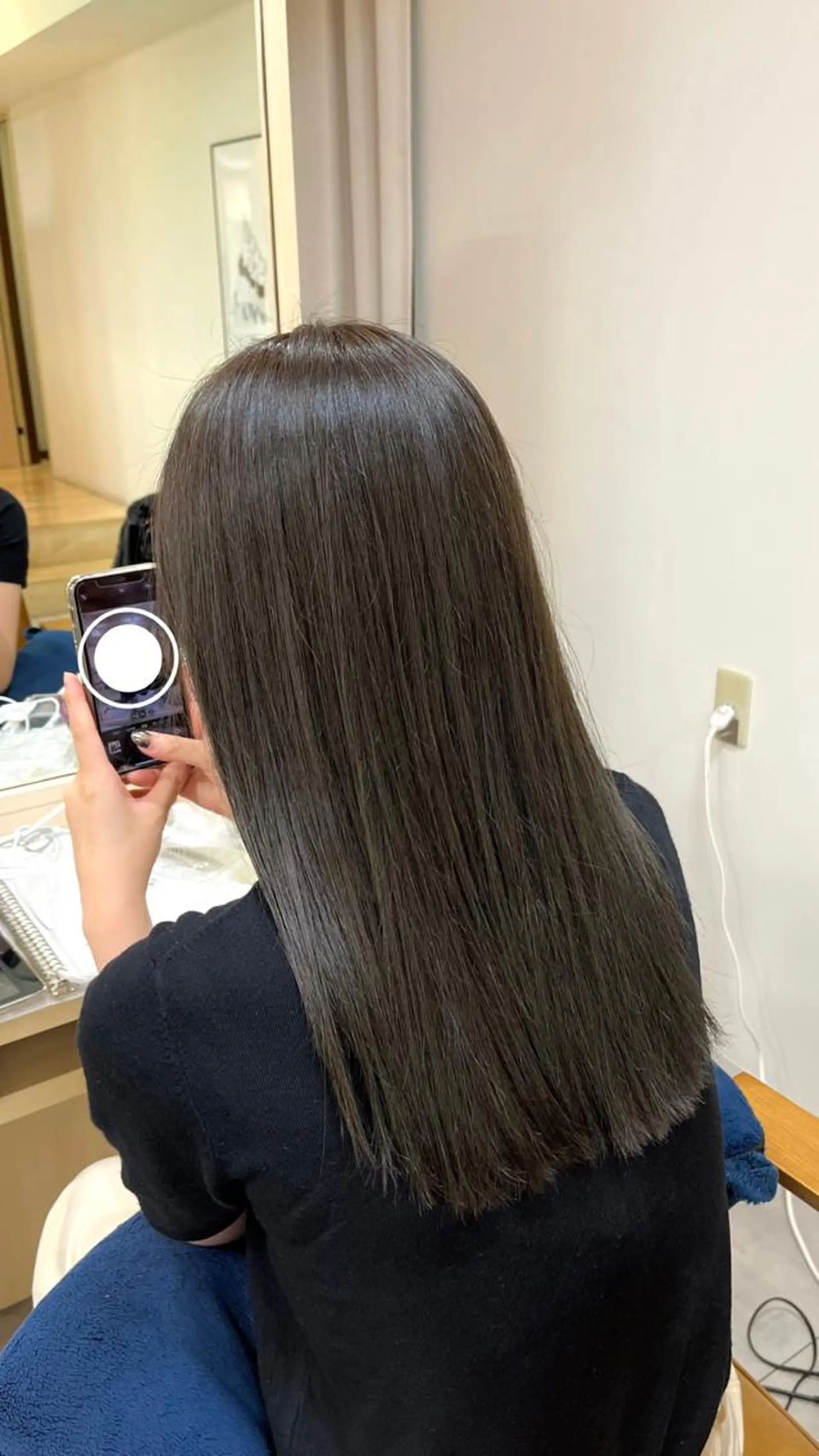 ロング カラー グレージュ オリーブグレージュ オリーブグレー レディースカット 金山/hina🍃のヘアスタイル