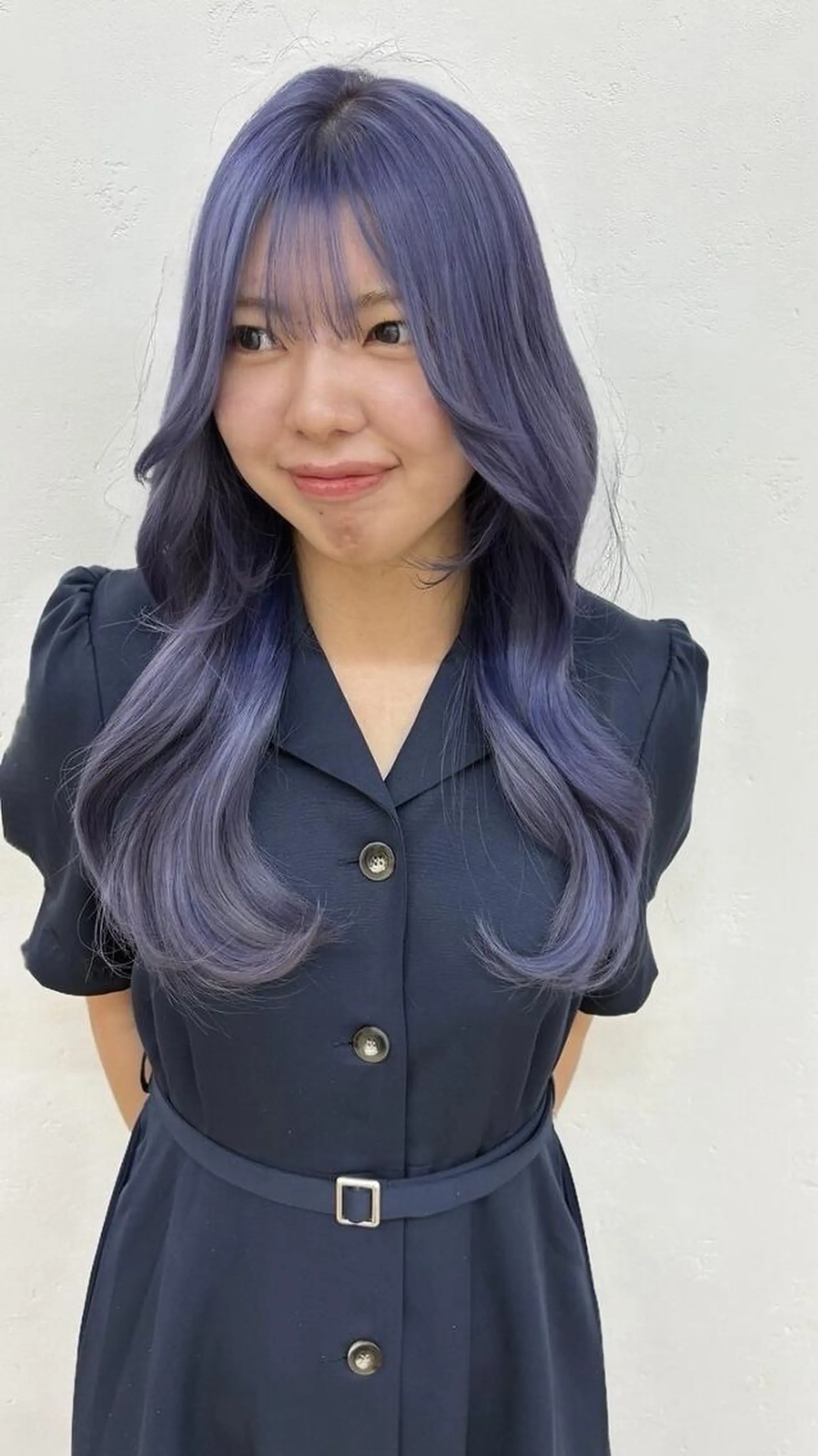 ロング ボブ ハイライト 髪質改善 韓国風ヘア レイヤーカット .5 by soleil 小松店のヘアスタイル