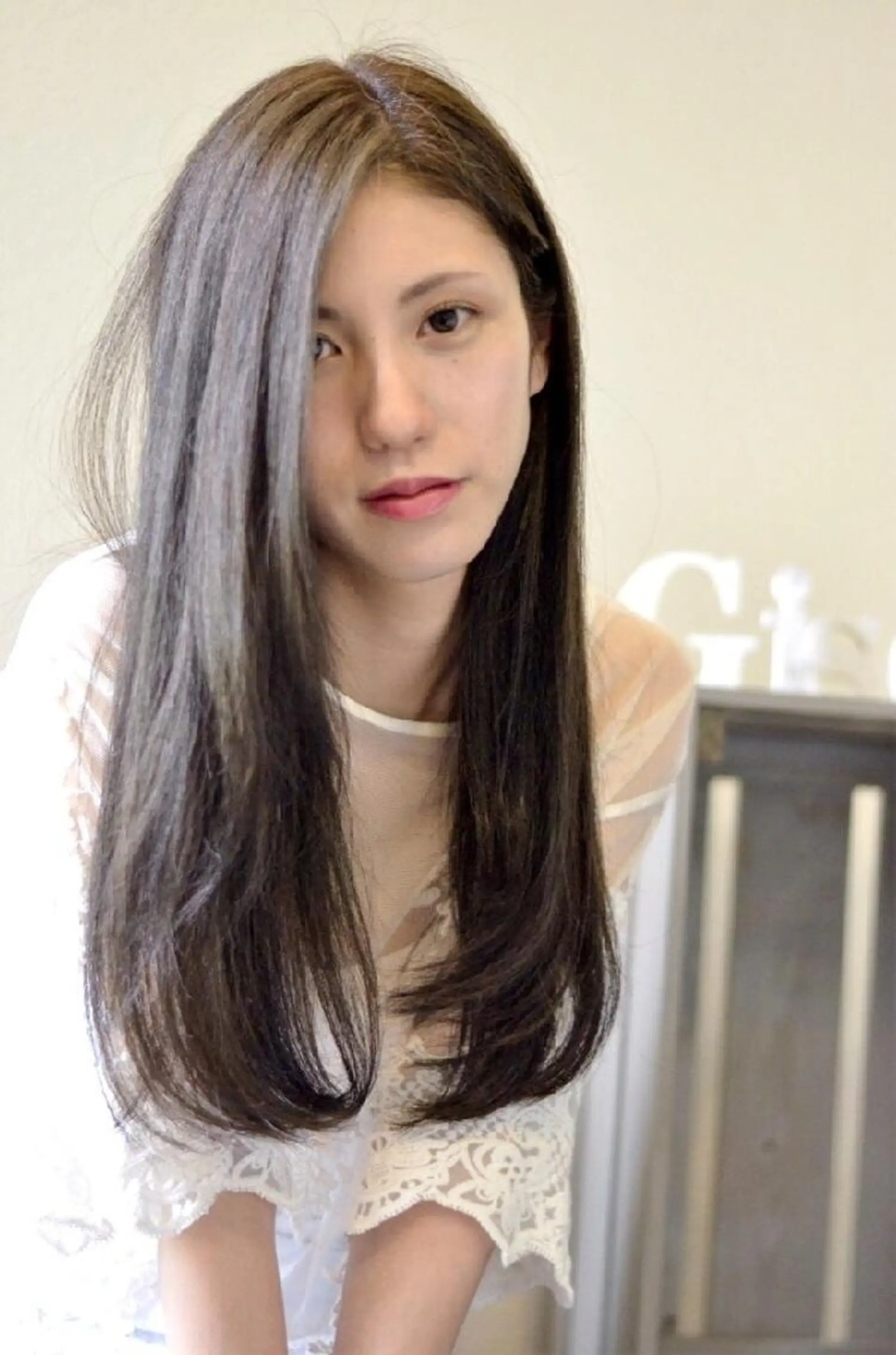 ロング カット 縮毛矯正 GiseL ジゼル六本松のヘアスタイル