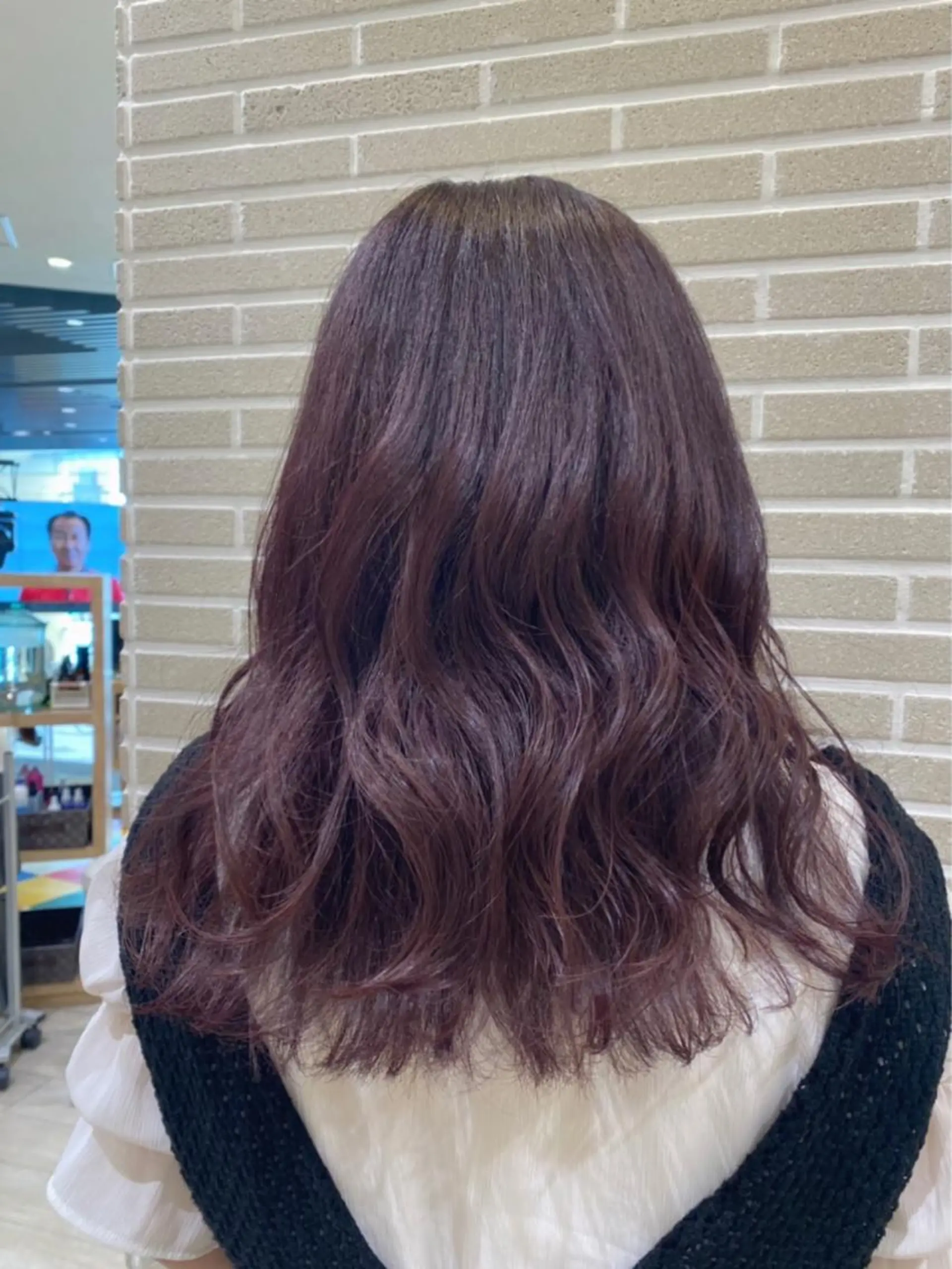 セミロング カット ヘアカラー トリートメント 植田 菜月のヘアスタイル