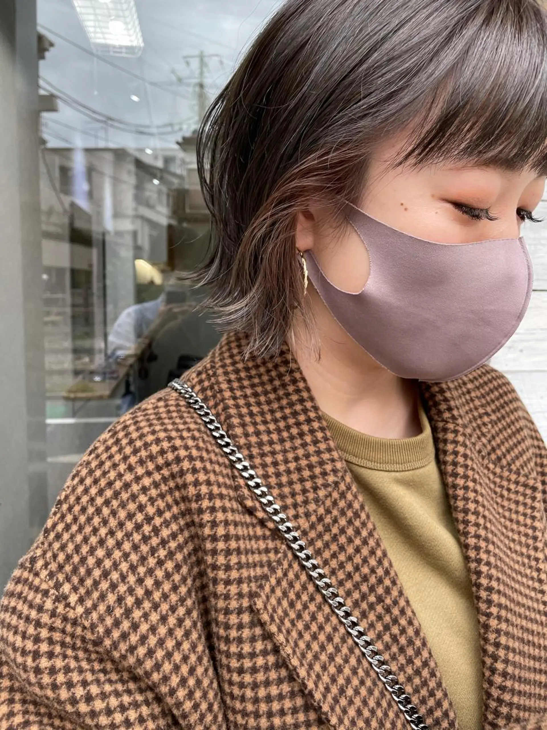 ショート カラー ベージュカラー カット ヘアカラー トリートメント パーマ/透明感カラー /ボブ/吉田一生のヘアスタイル