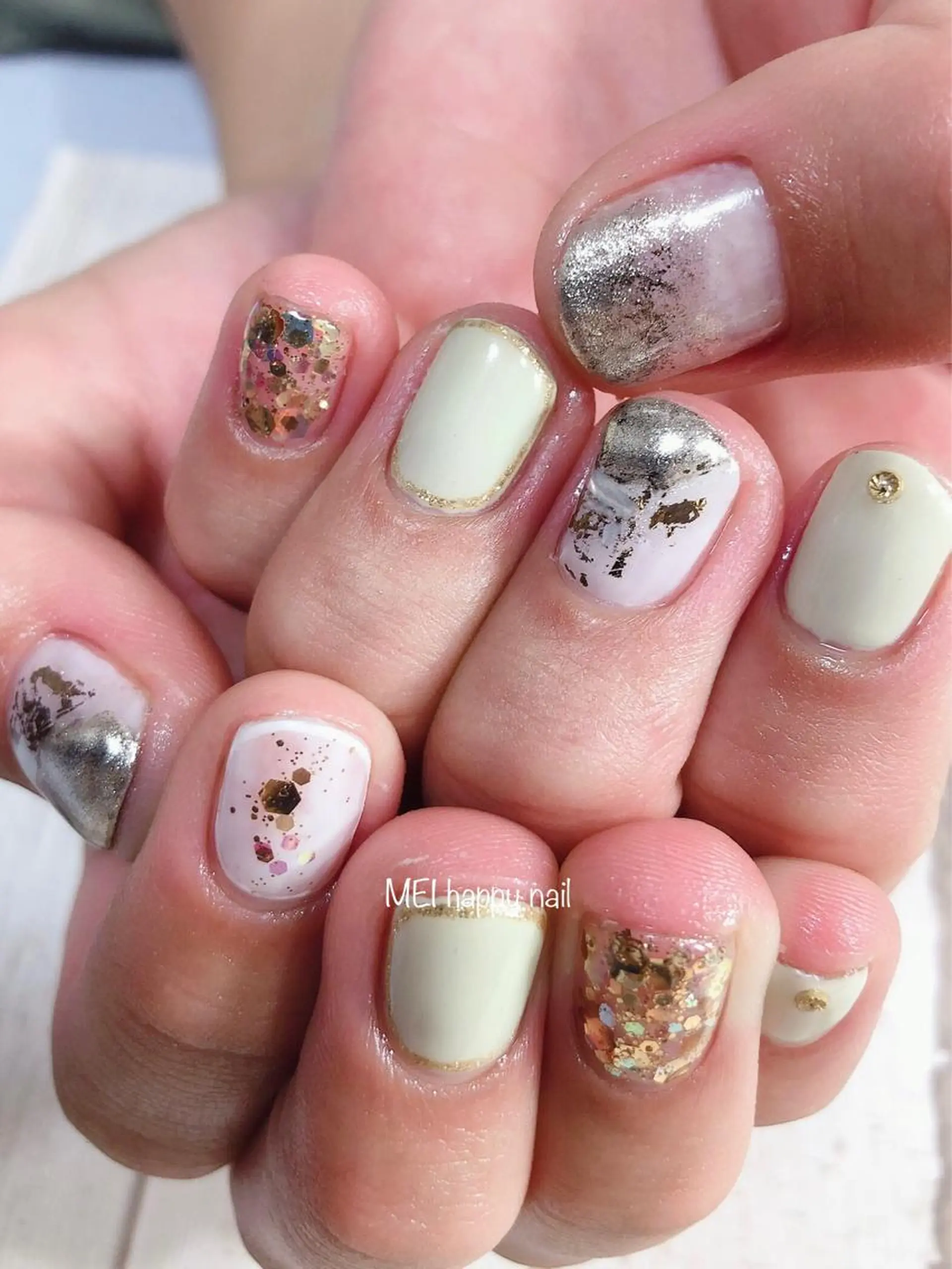 ネイル 北浦和 自爪育成ケアのネイルデザイン