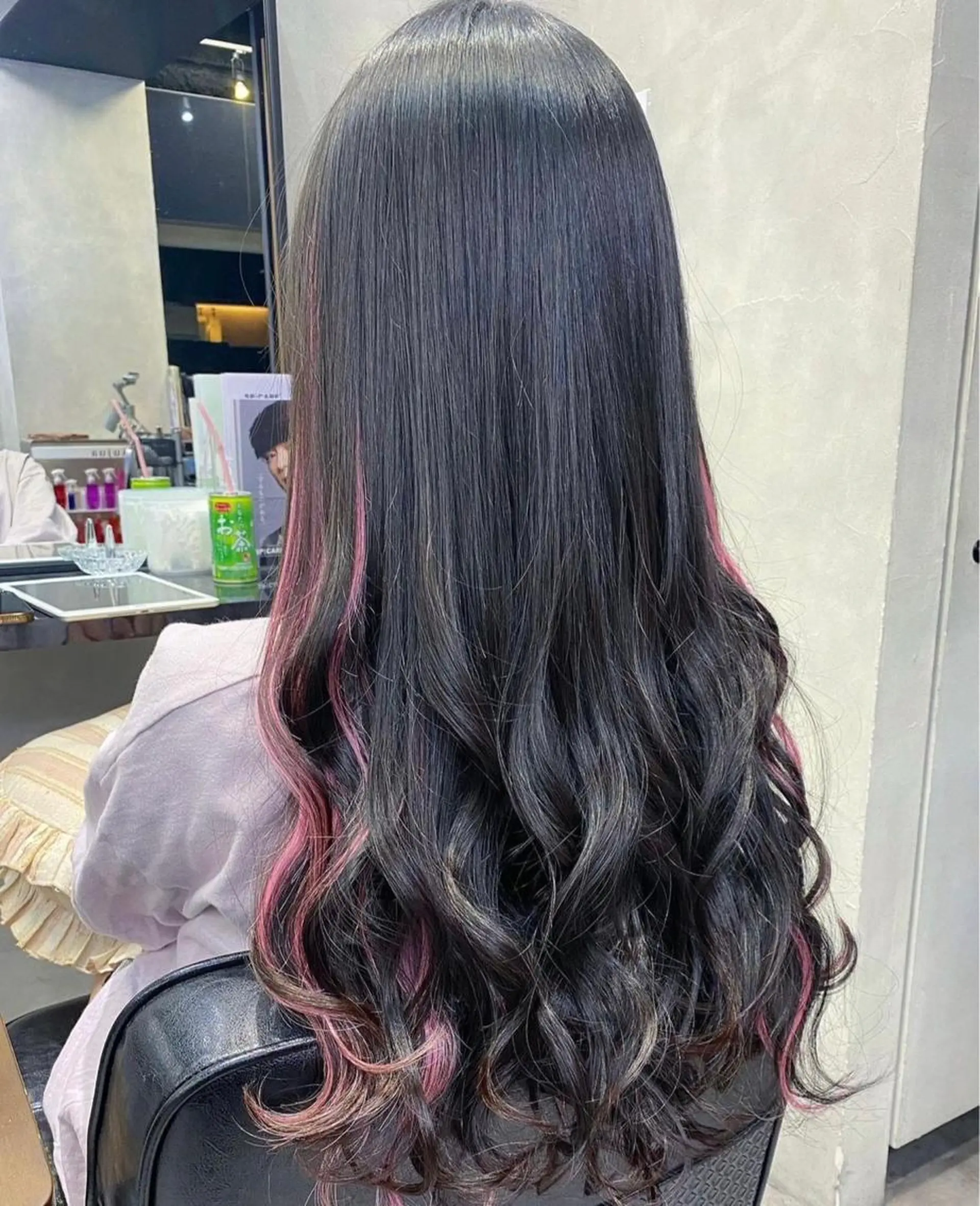 セミロング エクステ 濱川響太レディース カットモデルのヘアスタイル