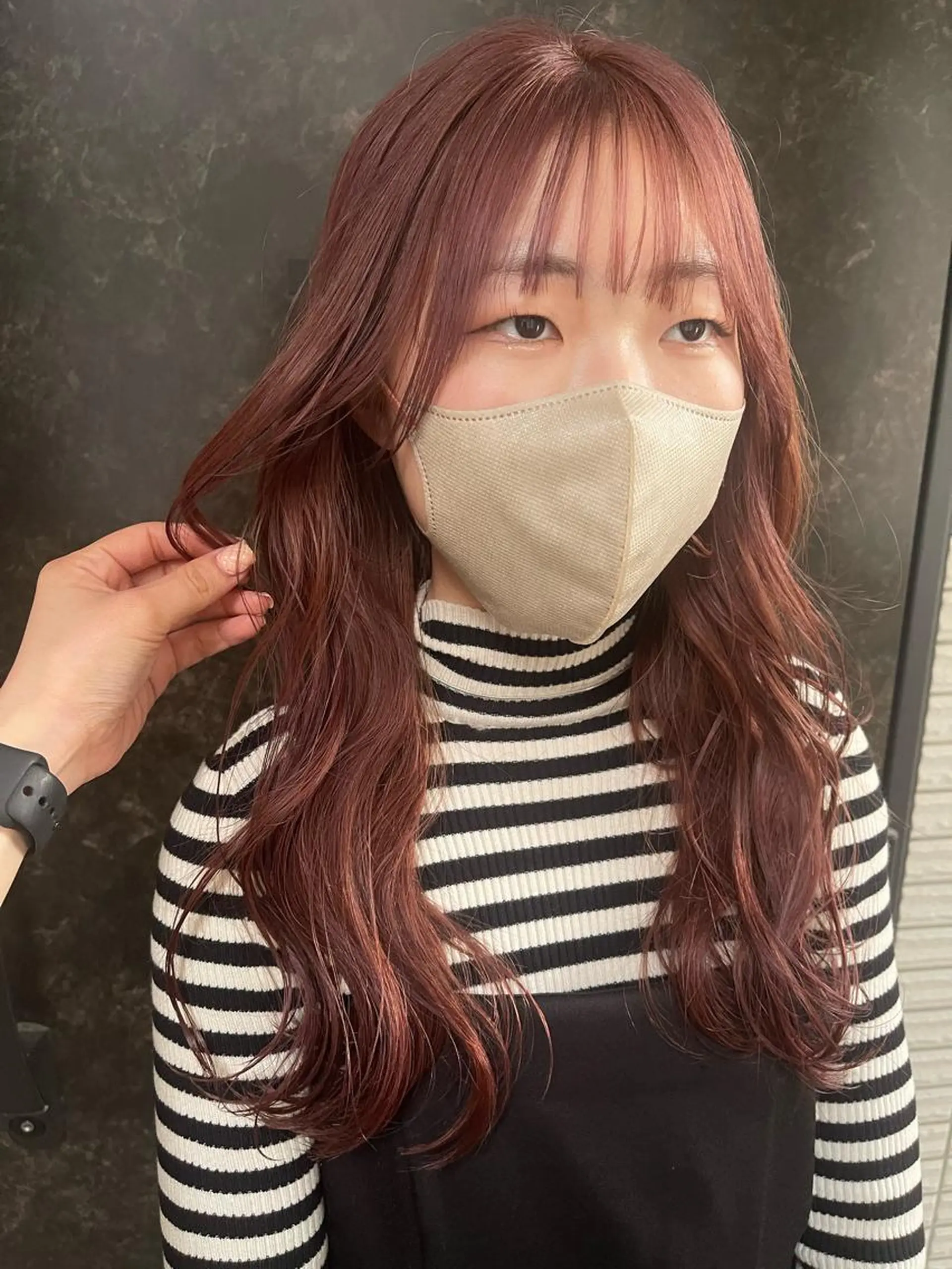 ロング カラー ベージュカラー ピンクカラー ピンクベージュ ダブルカラー /まつ毛パーマ🎀のヘアスタイル