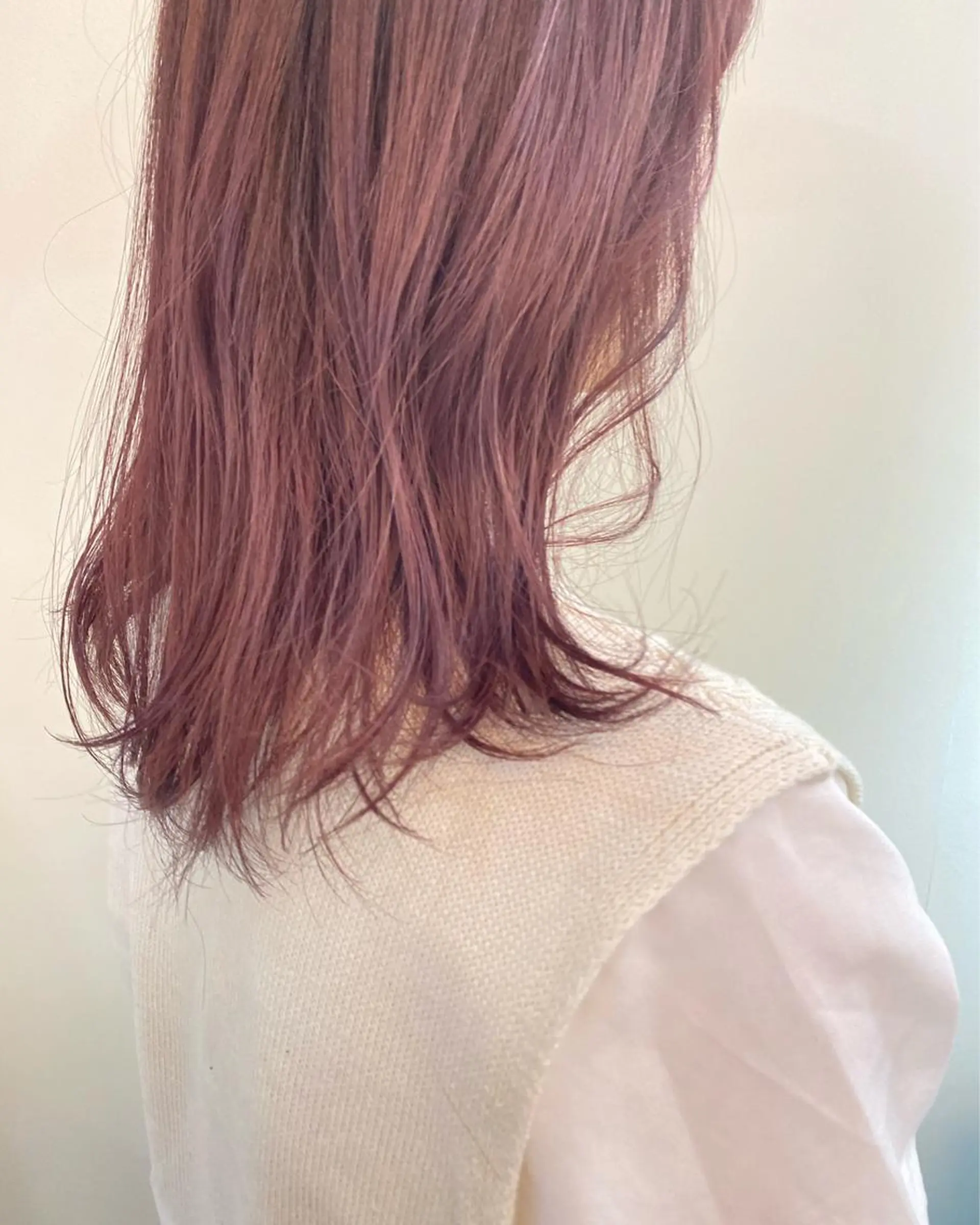 ミディアム カラー レイヤーウルフ エクステ磯部のヘアスタイル