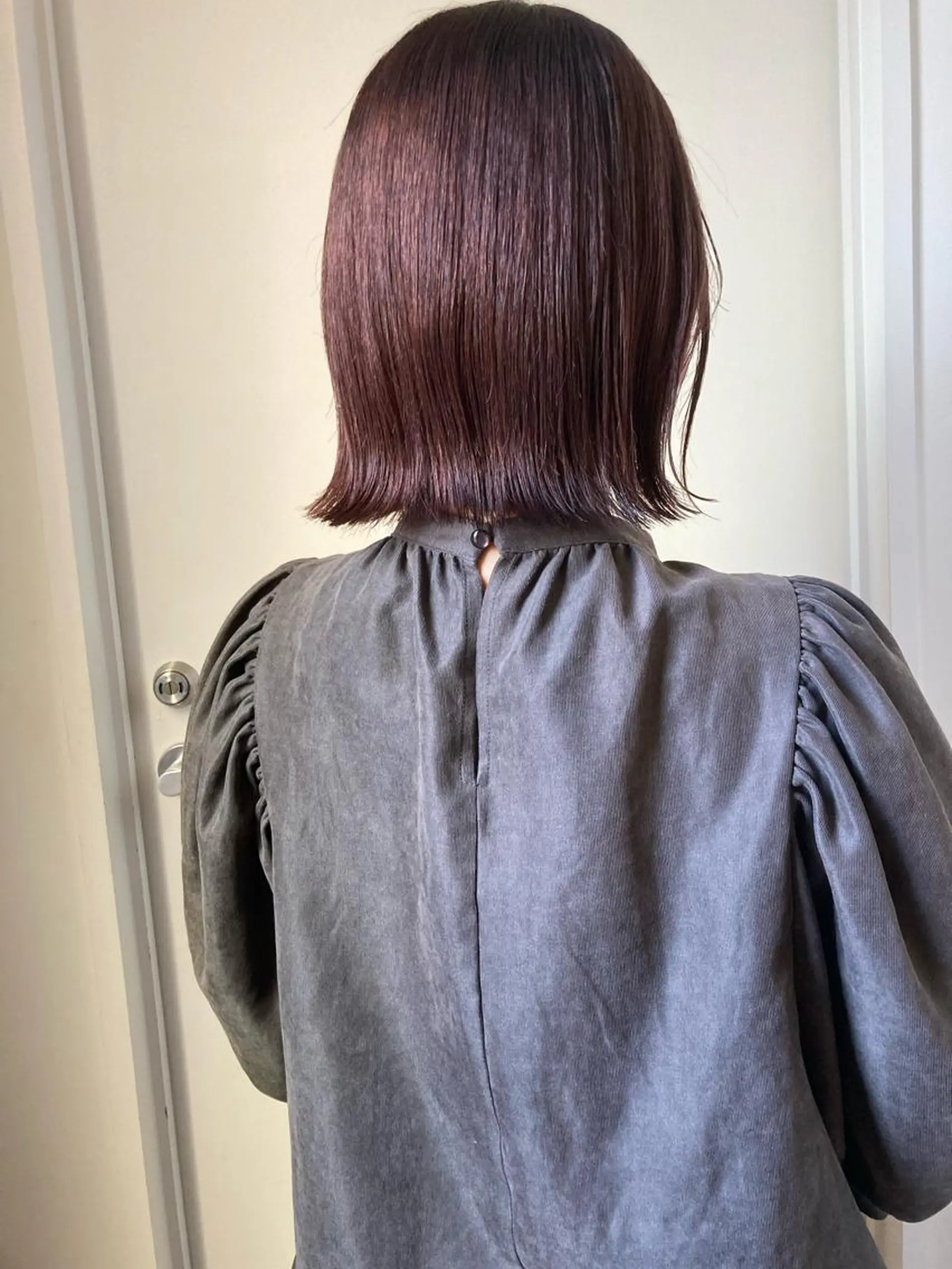 ミディアム カラー カット 縮毛矯正 小木曽智美 /ボブ/ショートのヘアスタイル