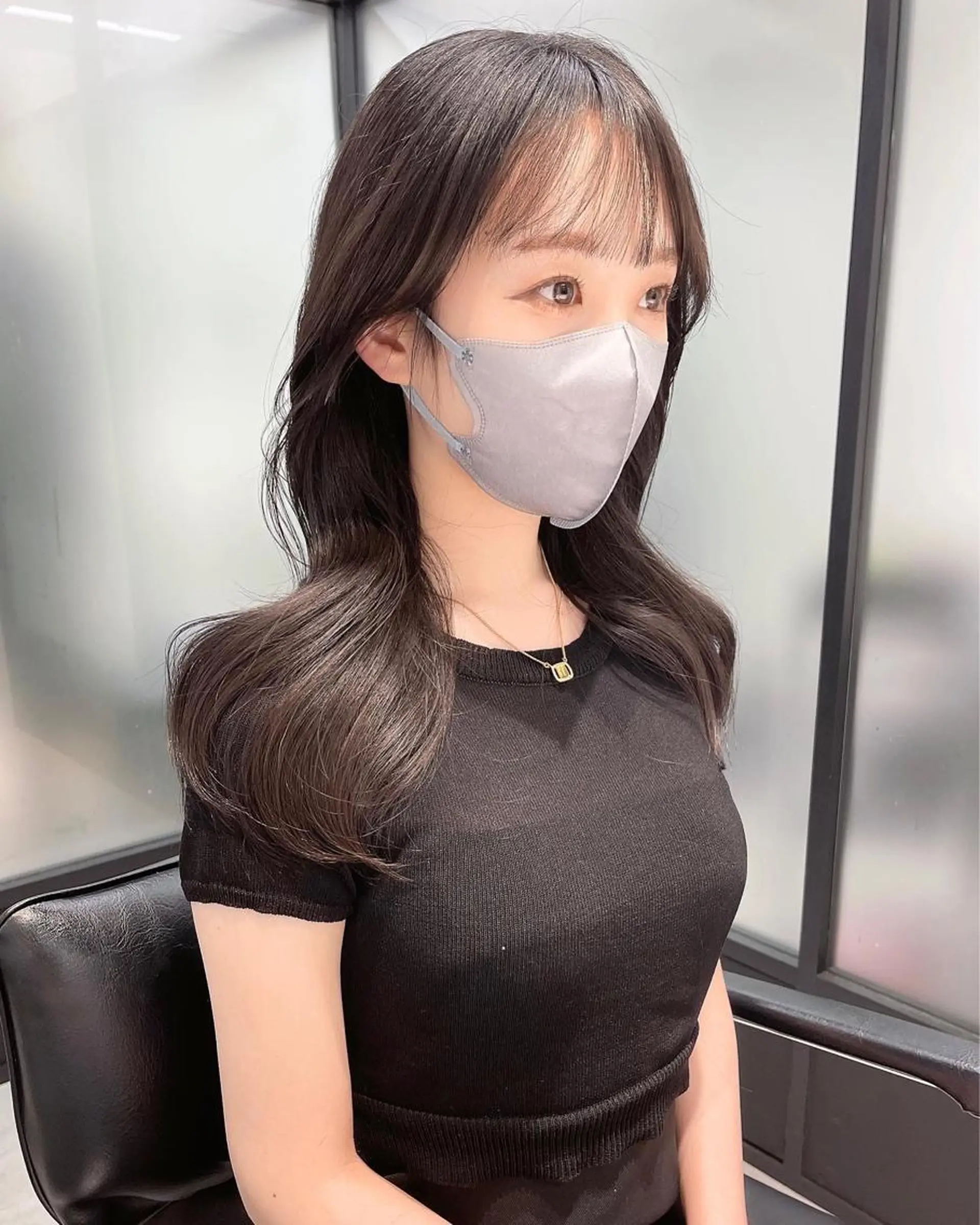 セミロング カット ヘアカラー トリートメント 韓国レイヤーカット 髪質改善▫️水野有真のヘアスタイル