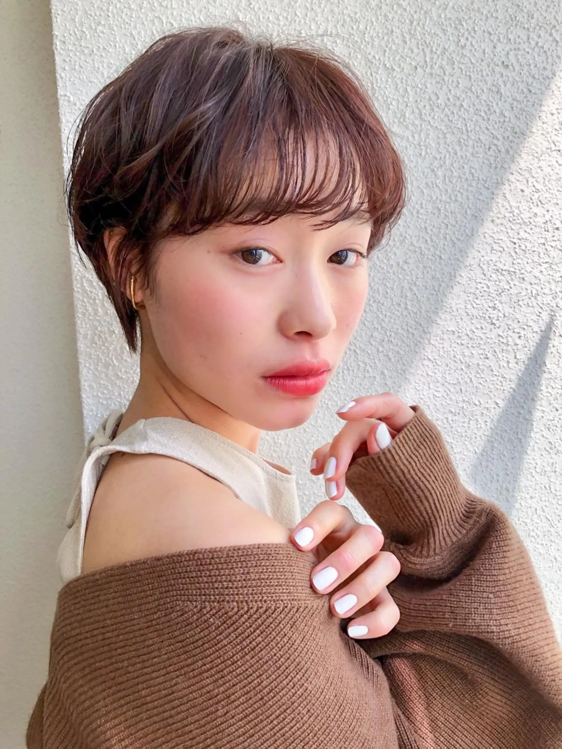 ショート カラー ブリーチ ブリーチなしカラー ピンクカラー ショートヘア 水野 雪 /パーマ/暖色カラーのヘアスタイル