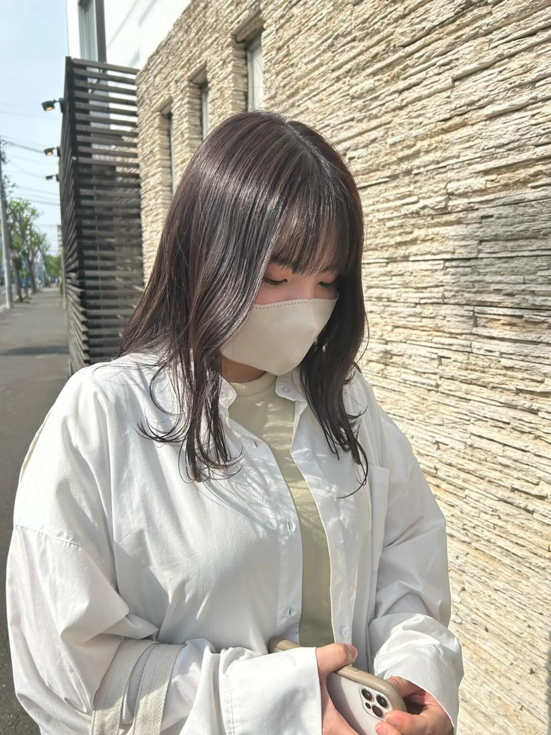 ミディアム カラー 透明感カラー dulce oro所属・円山/ブリーチ/暖色 Kiriのヘアスタイル