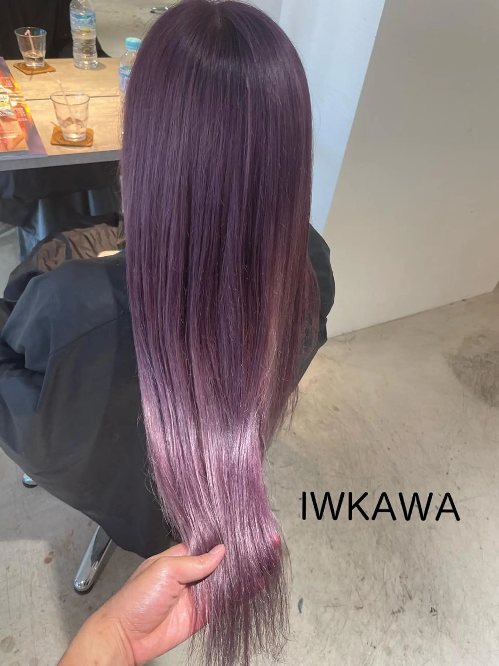 ロング カラー パーマ アクアカラー 髪質改善 トリートメント 🌈ハイトーン髪質改 善🌈polon🌟のヘアスタイル