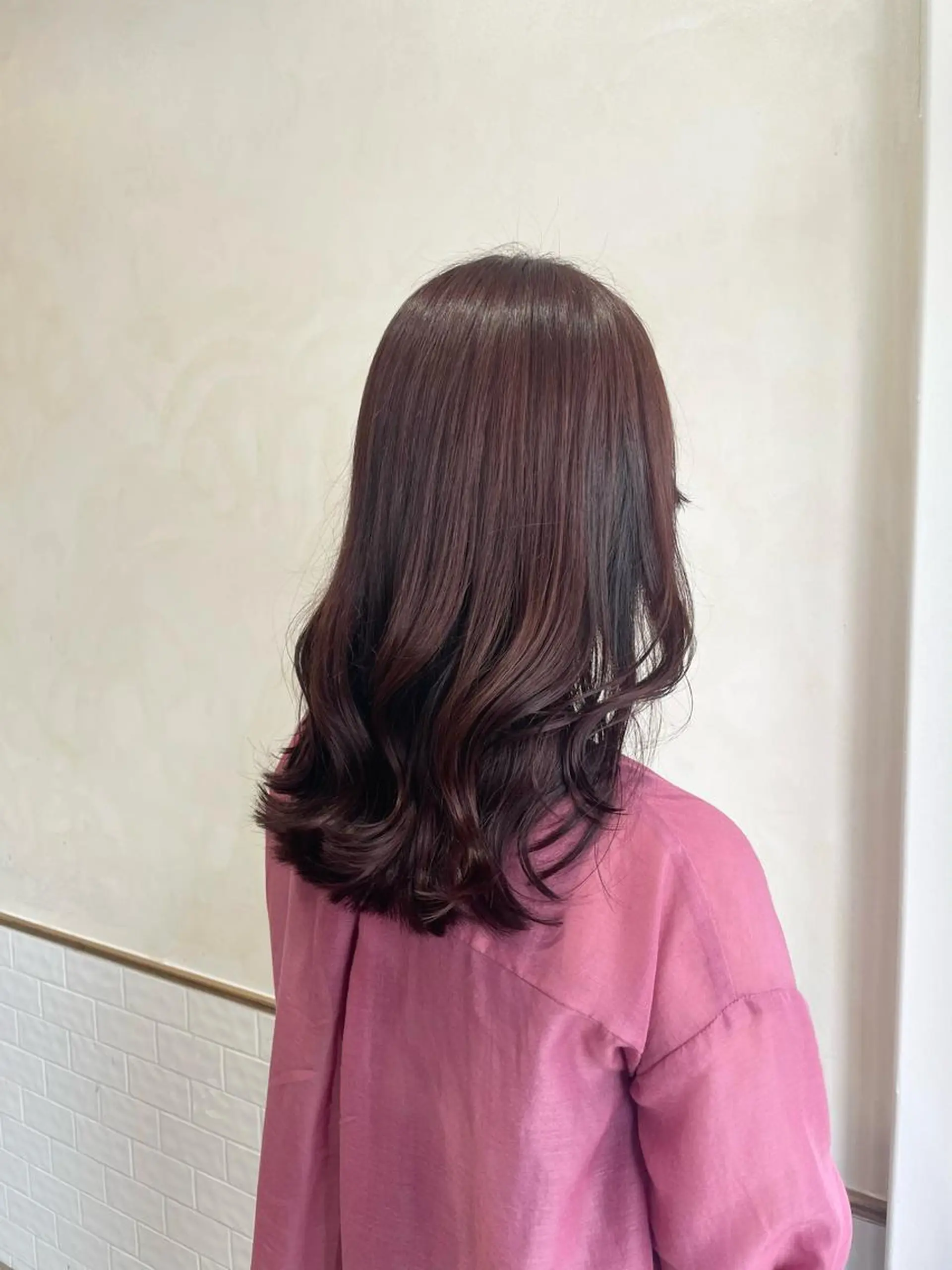 ロング カラー ブラウンカラー ピンクカラー ピンクブラウン カット ヘアカラー ⌇ROMEO京橋店⌇ 鎌谷明星🪷のヘアスタイル