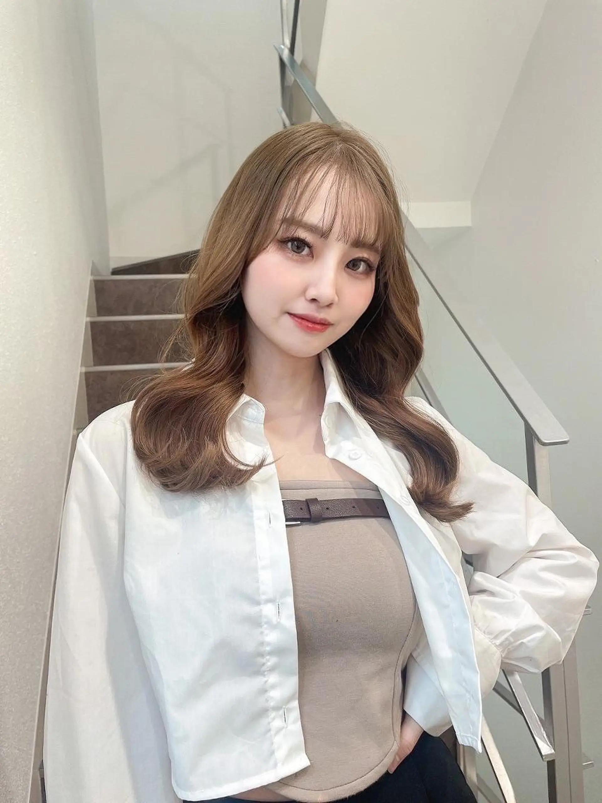 カラー ヘアカラー トリートメント ヘッドスパ ヘアセット 💗夏の 透明感カラー💗のヘアスタイル