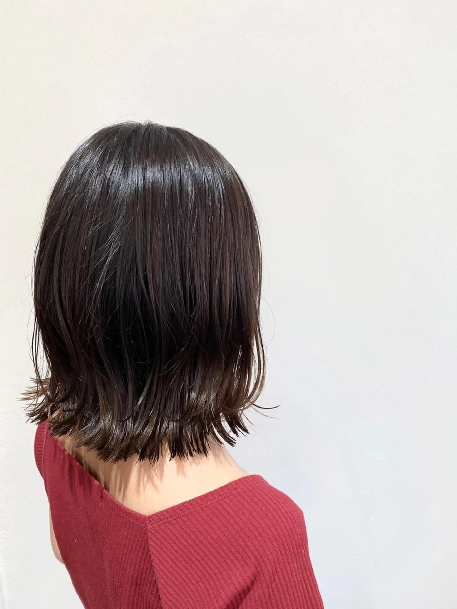 ミディアム カラー イルミナカラー ボブ 外ハネヘア カット ヘアカラー トリートメント Kazu .Kのヘアスタイル