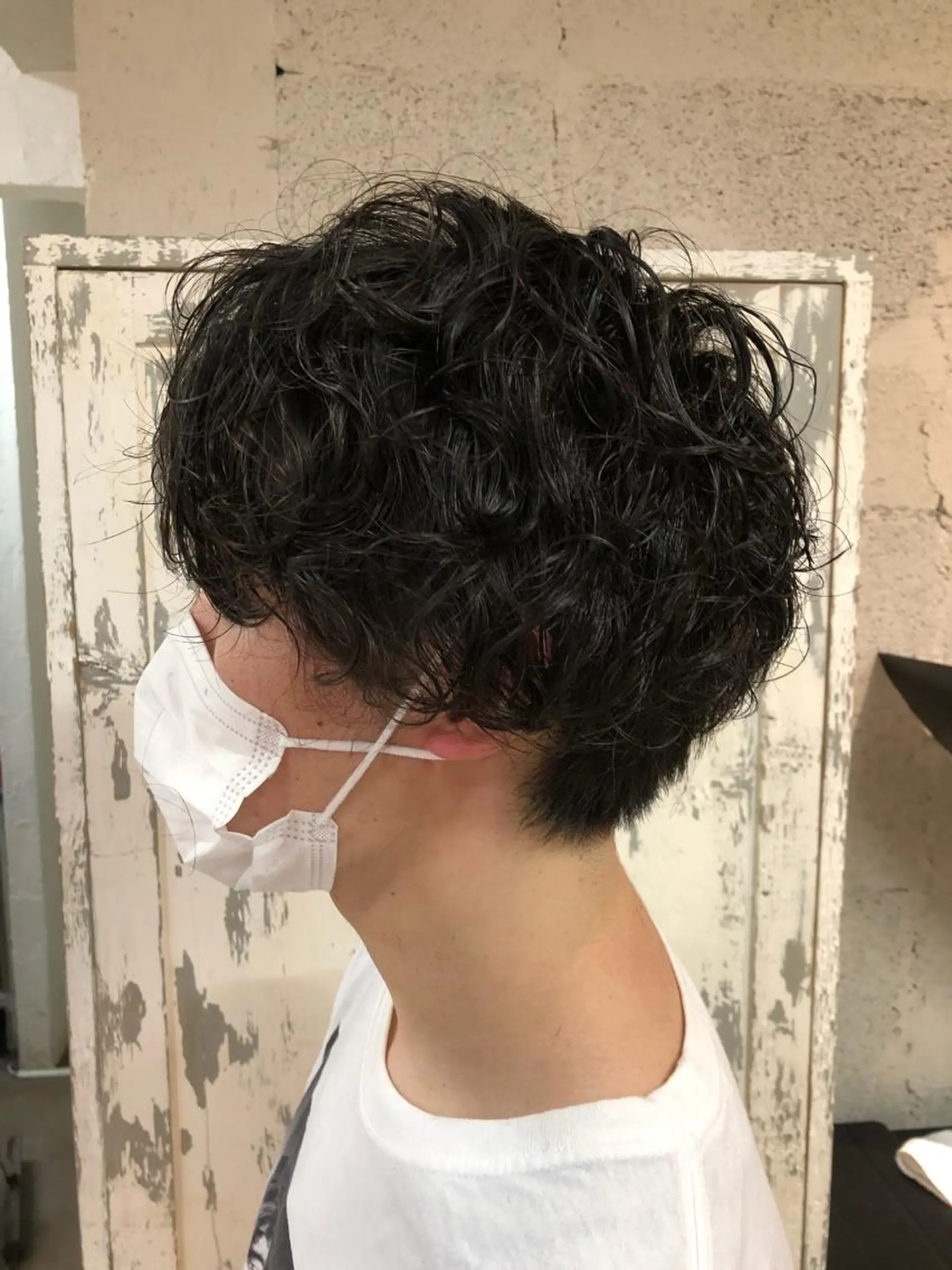 ミディアム パーマ メンズ ミディアムパーマ メンズパーマ 桐原 竜也のヘアスタイル