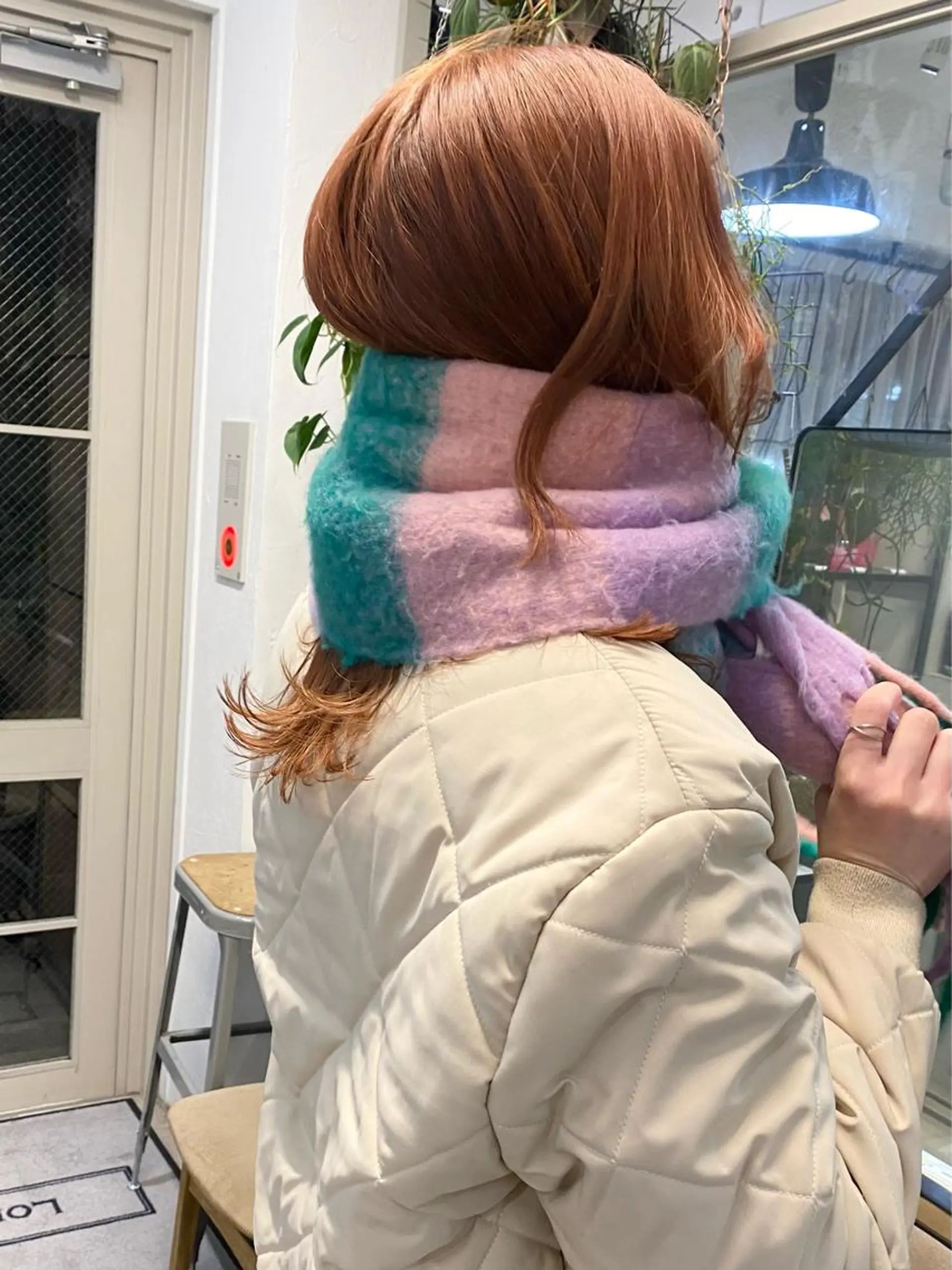 セミロング カラー ハイトーンカラー 艶ストレート✨透明感 カラー🎀♡mariのヘアスタイル