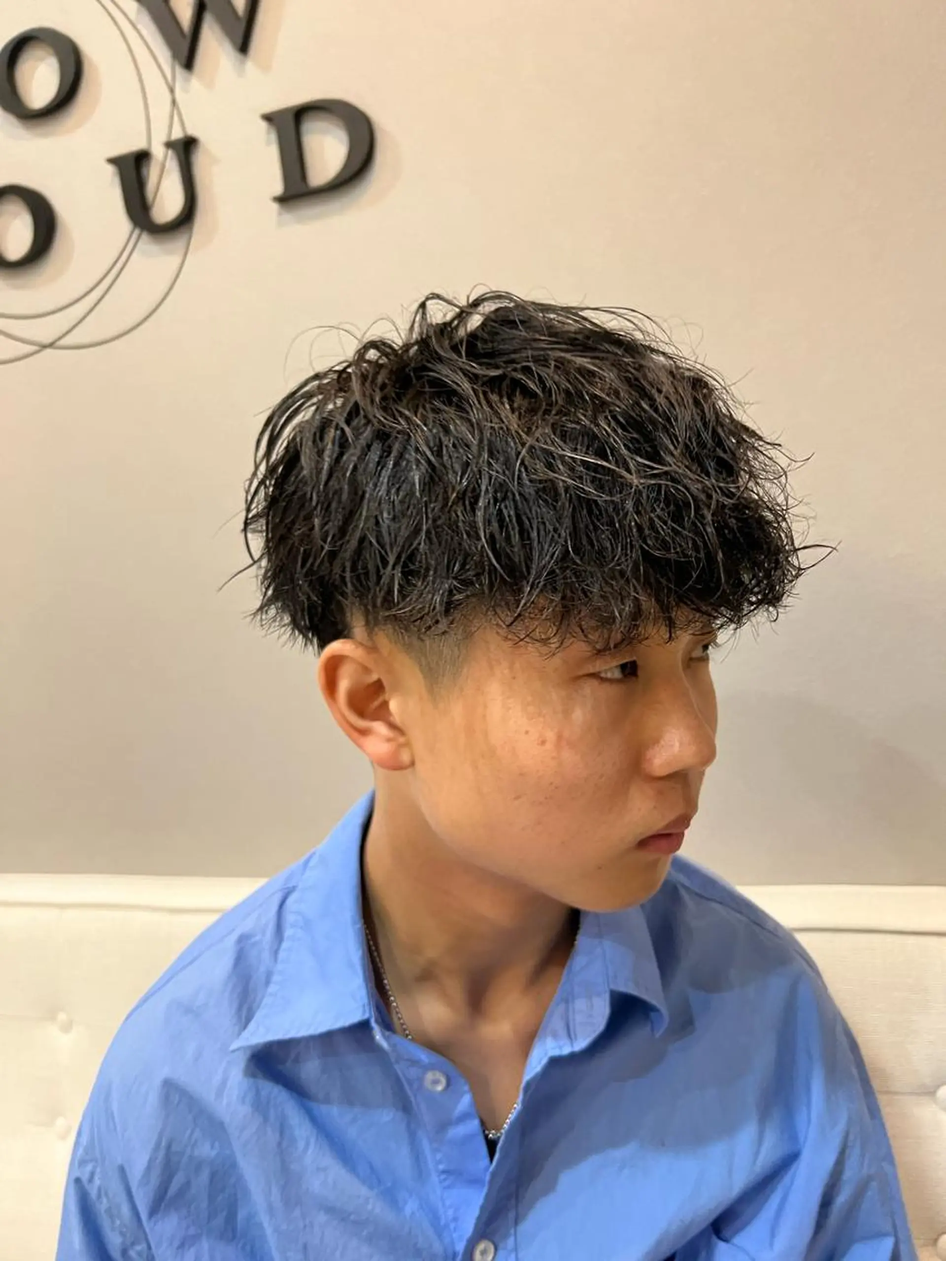 ショート パーマ メンズ メンズパーマ ツイストスパイラルパーマ スパイラルパーマ SHION men's permのヘアスタイル