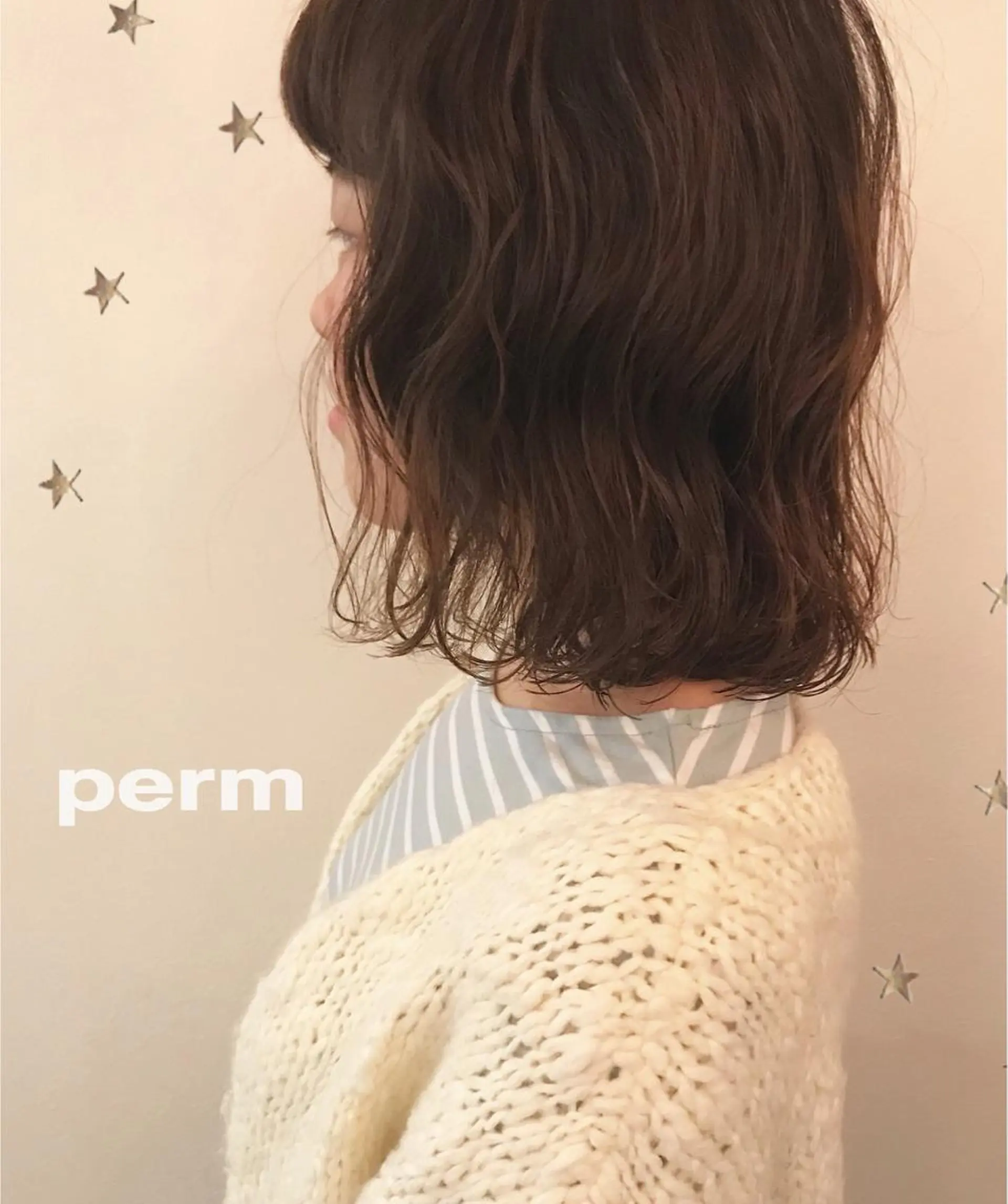 ミディアム パーマ 市川 千夏のヘアスタイル