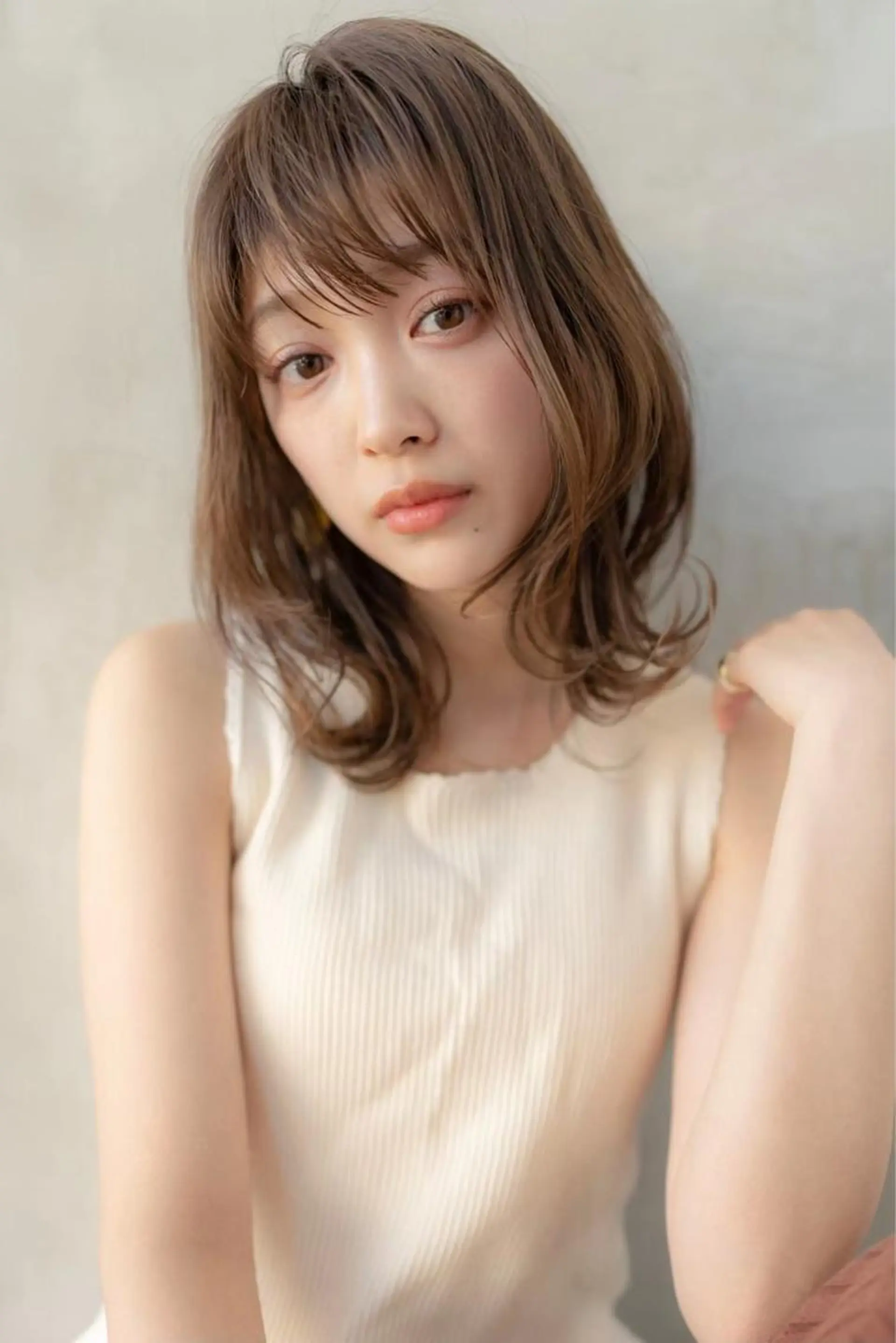 ミディアム カラー カット ヘアカラー トリートメント 🉐レイヤー/塩見 弘樹🉐渋谷のヘアスタイル