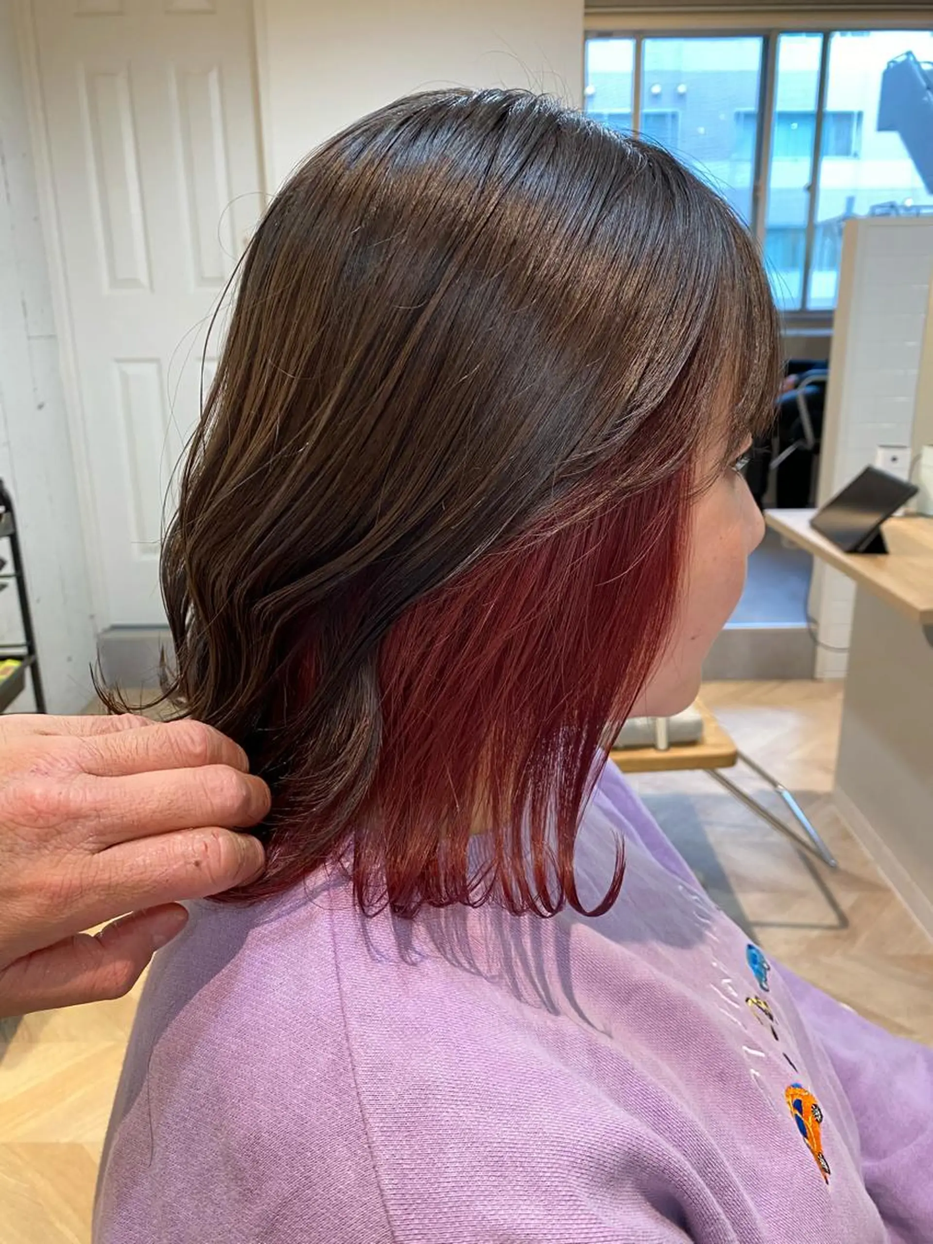 ミディアム 似合わせカット ヘアカラー 西山 恵太郎のヘアスタイル